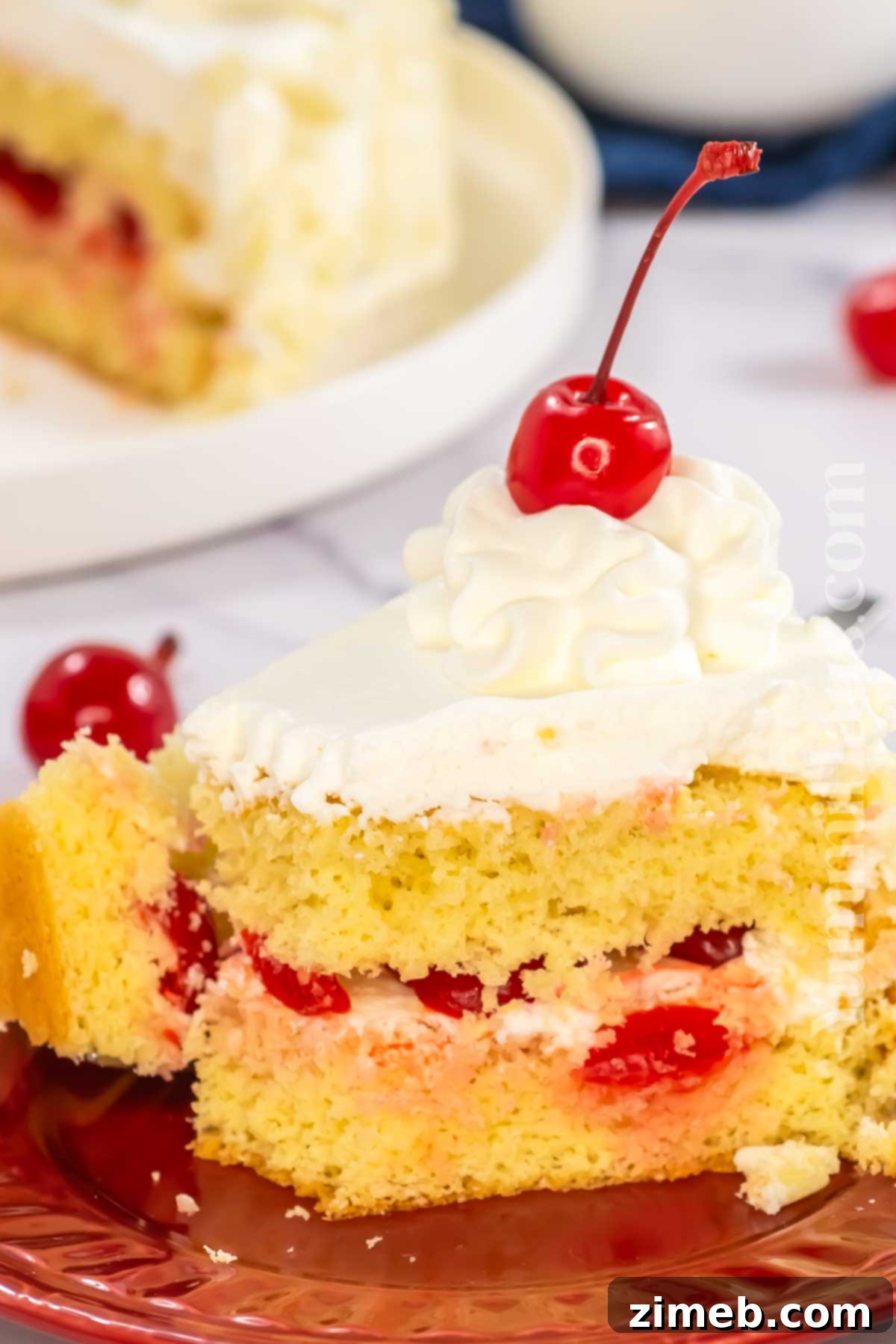 Enchanted White Forest Cake 14 Beautiful White Forest Cake with fresh cherries