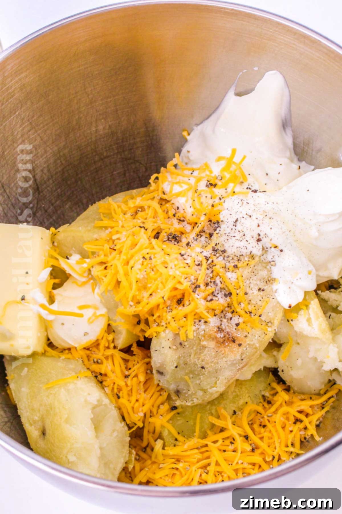 how to make Twice Baked Mashed Potatoes