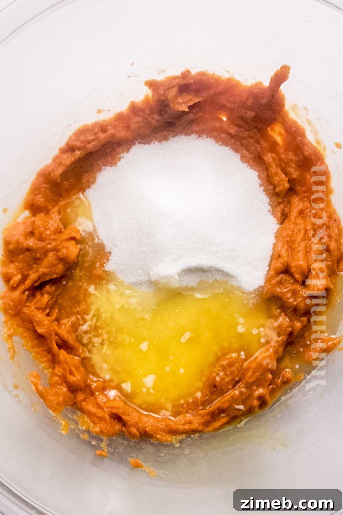 Warm Pumpkin Spice Donuts 5 Mixing Pumpkin Donut Dough Ingredients