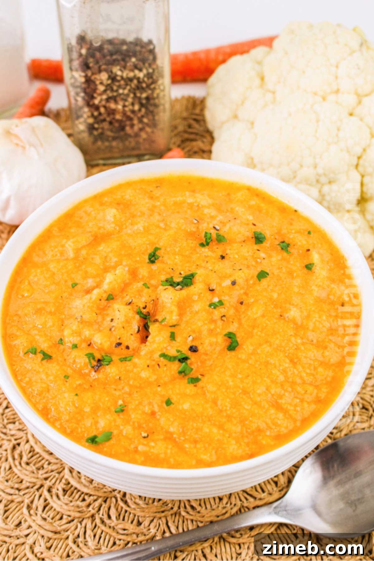 Velvety Carrot Cauliflower Delight 3 Hearty Vegetarian Dinner Soup