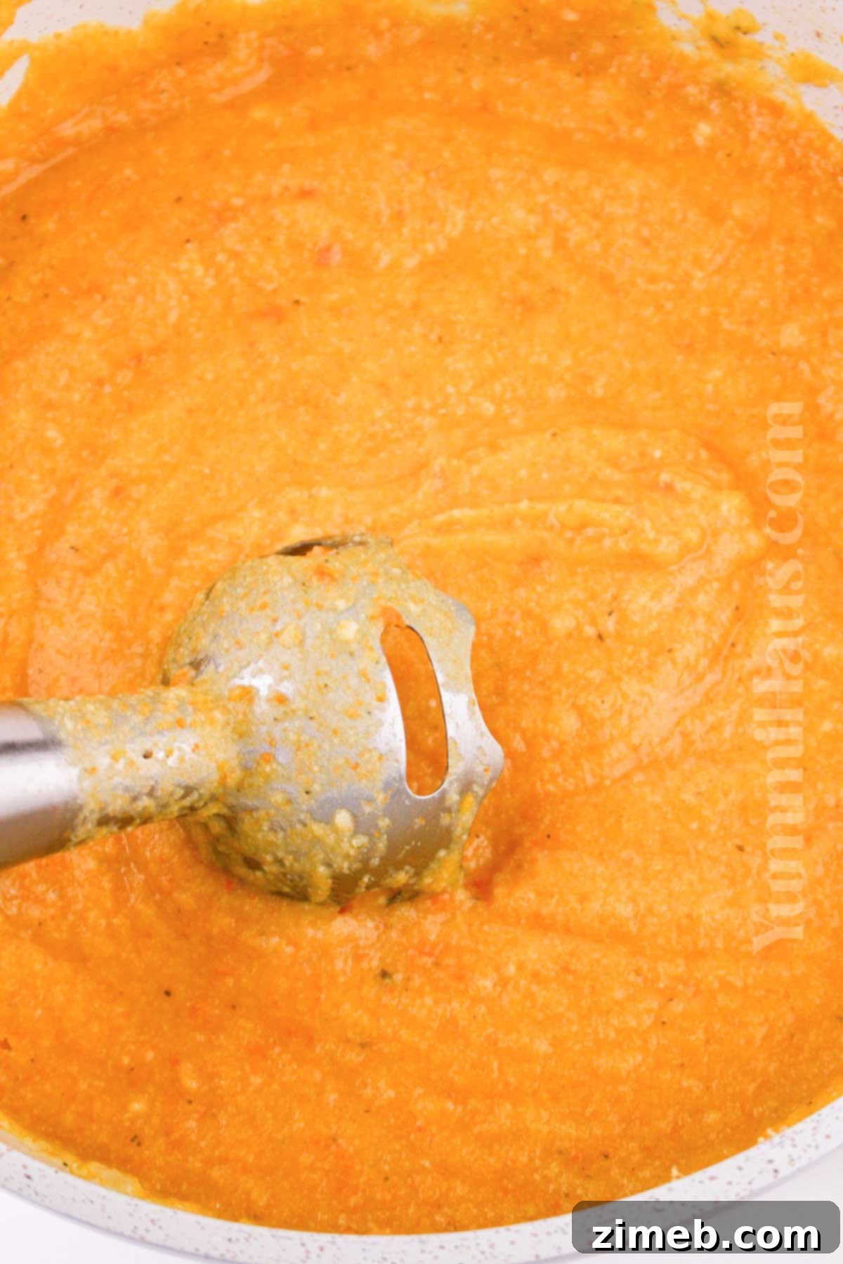 Velvety Carrot Cauliflower Delight 7 Blending Cooked Vegetables for Soup