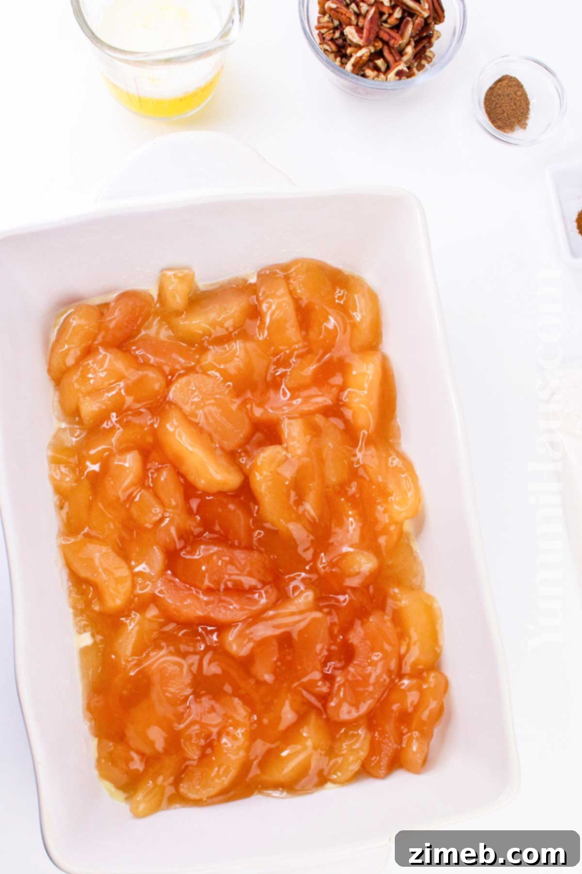 spread out the pie filling