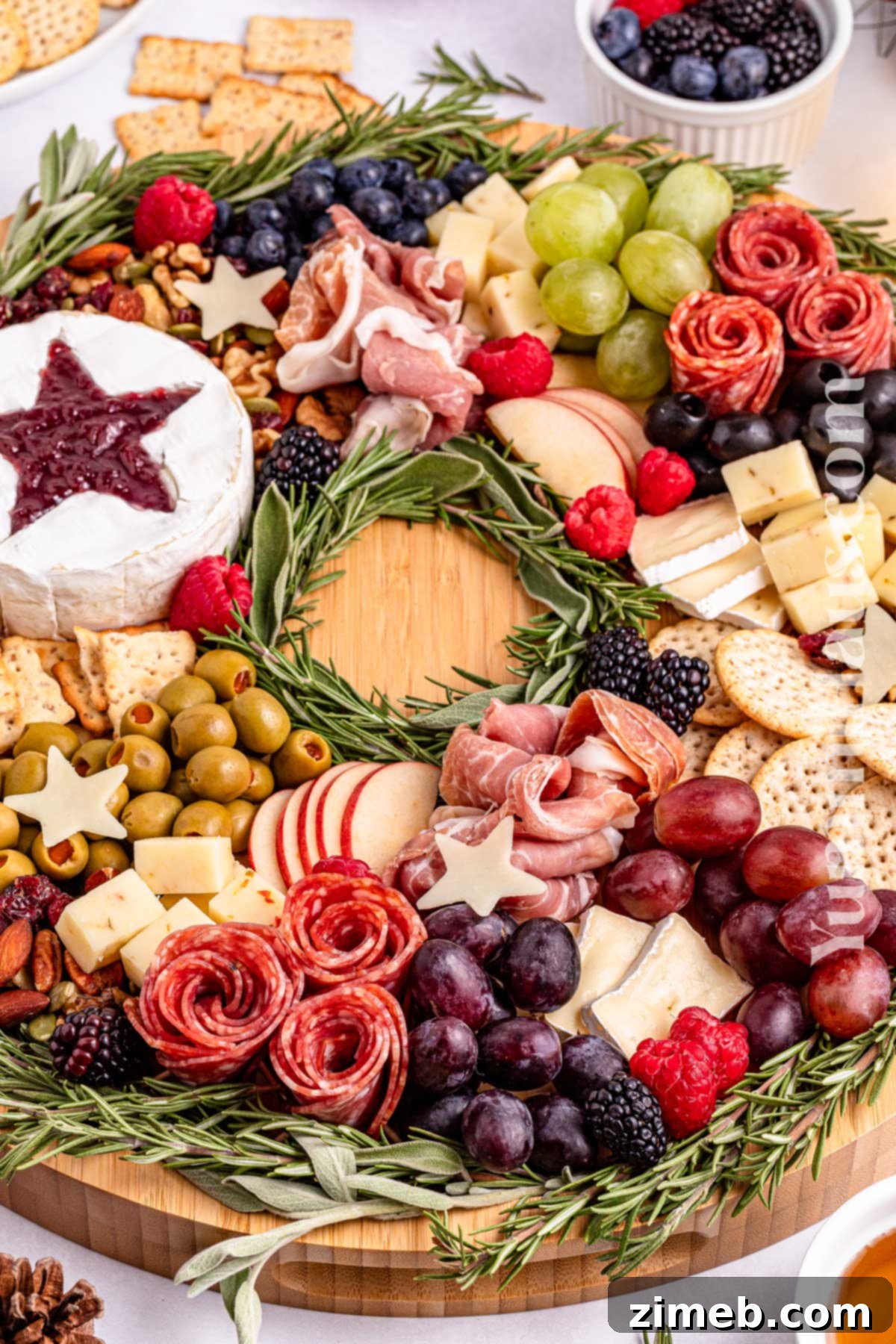 Holiday Grazing Wreath 8 gather snack tray for the holidays
