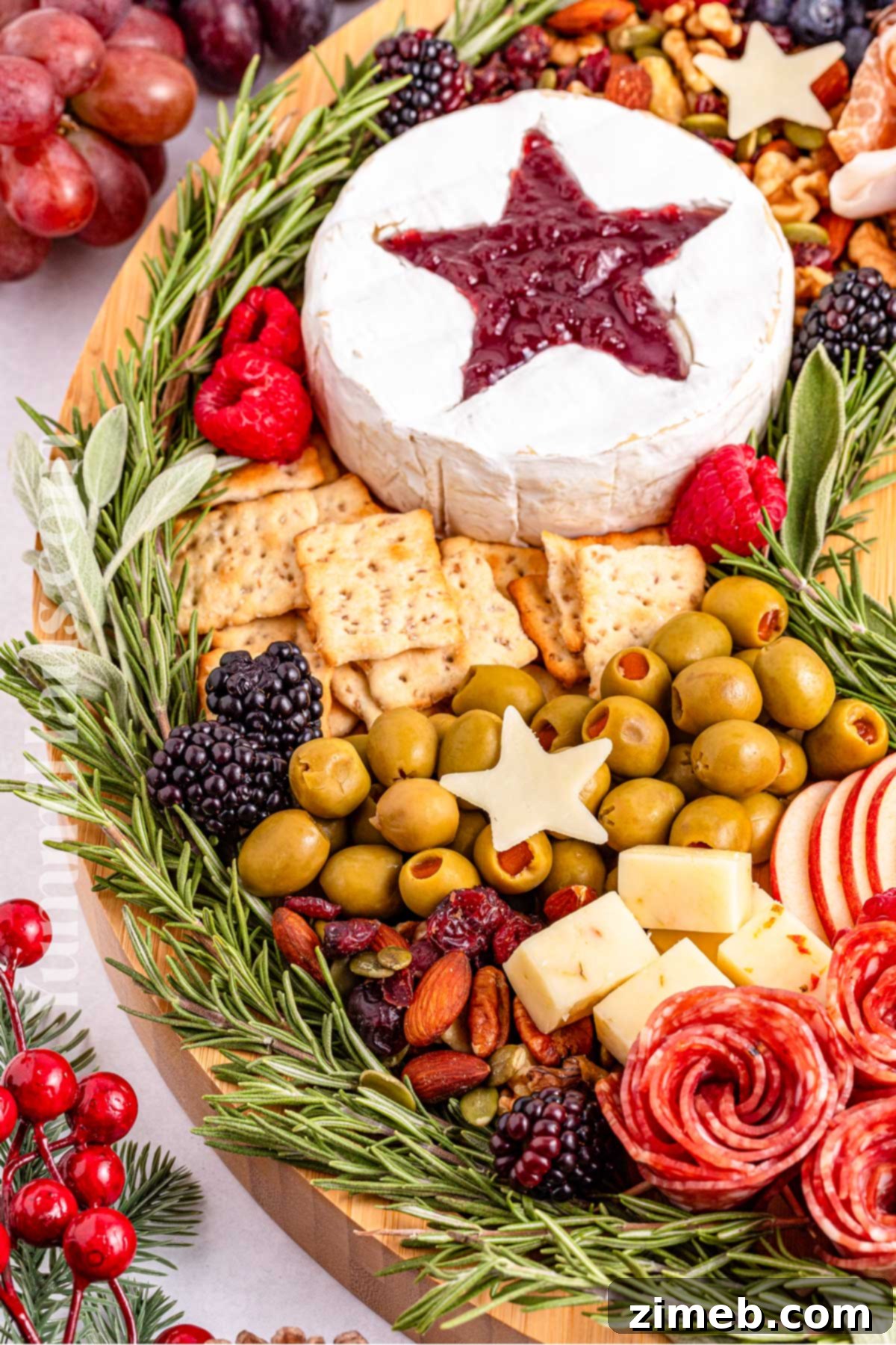 Holiday Grazing Wreath 10 pretty party snack table