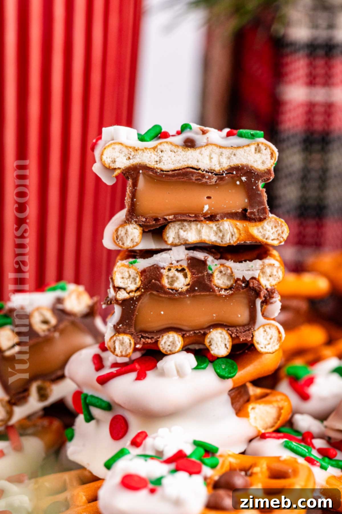 Salty Sweet Rolo Pretzel Bites 3 Delicious treats made with Rolos