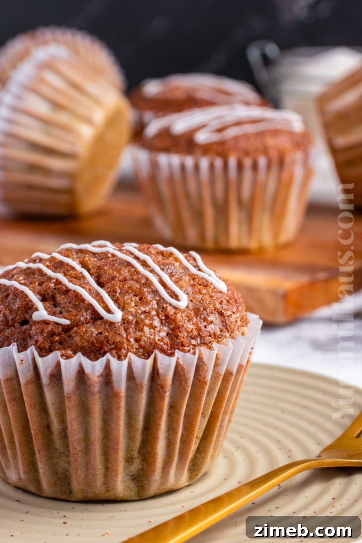 Pumpkin breakfast muffins ready to eat