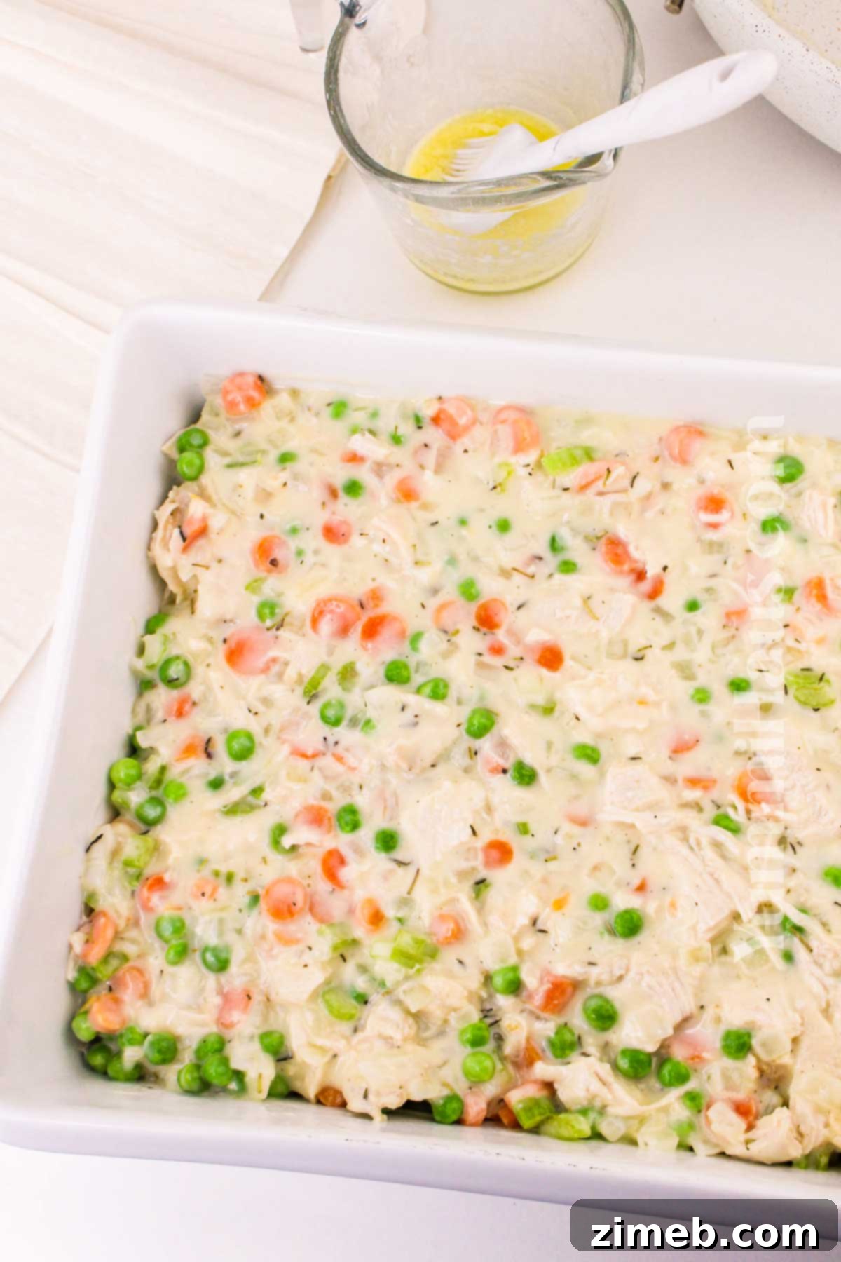 pot pie filling being cooked
