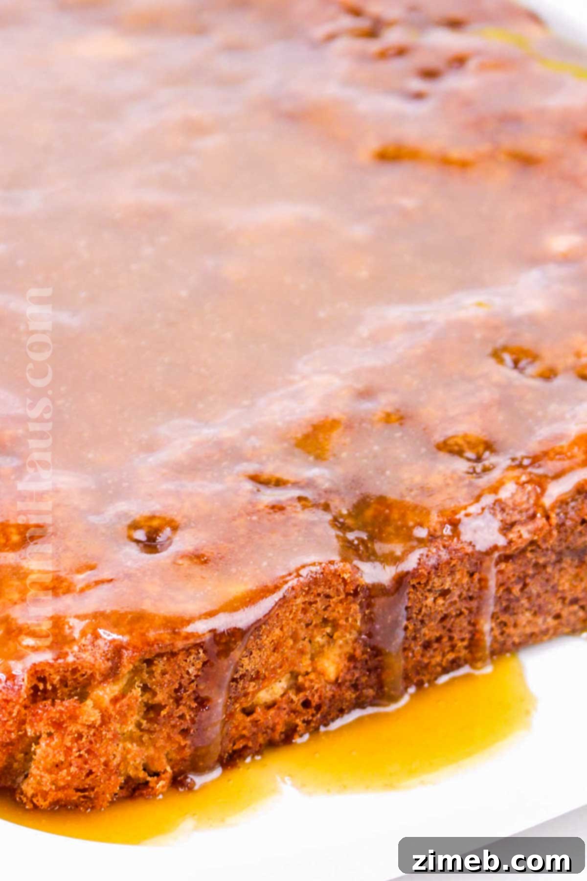 caramel sauce on top