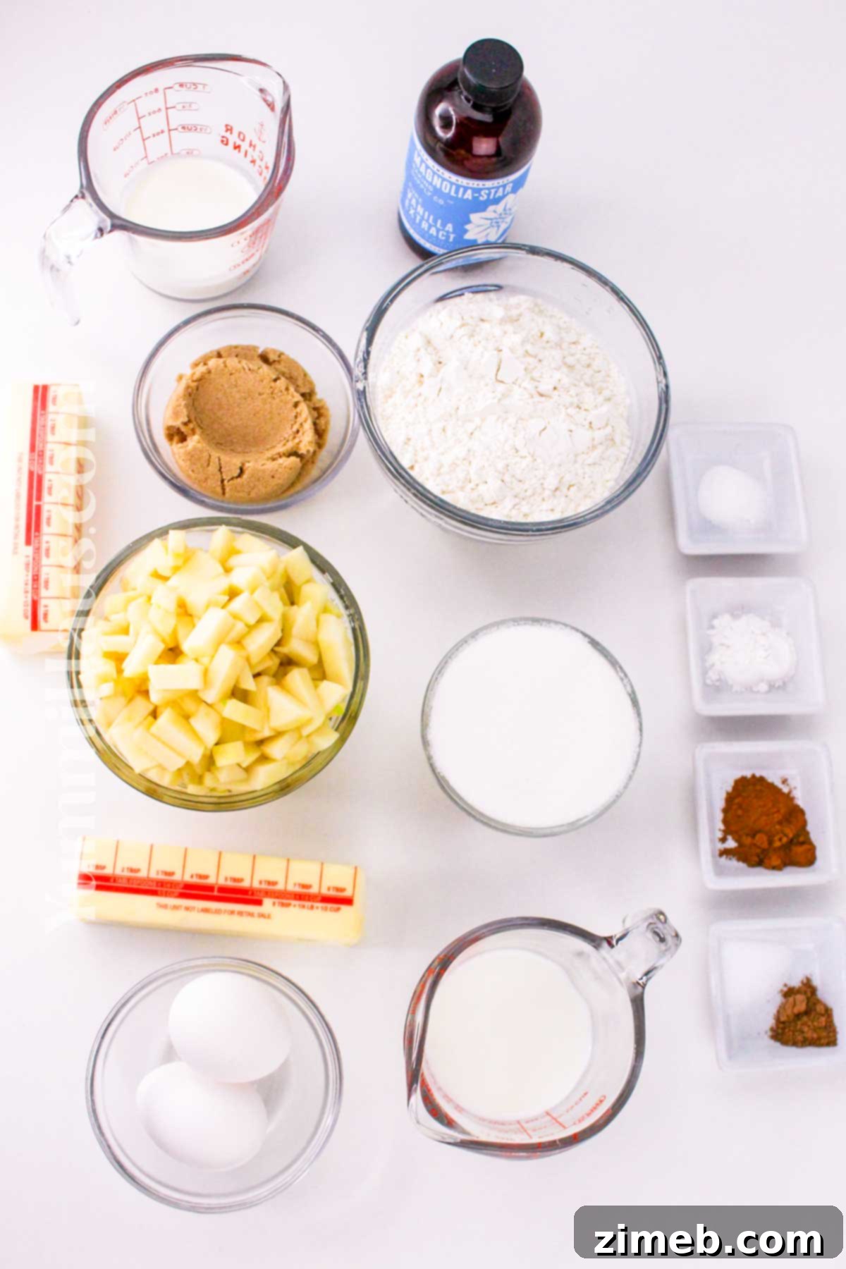 Caramel Apple Cake ingredients