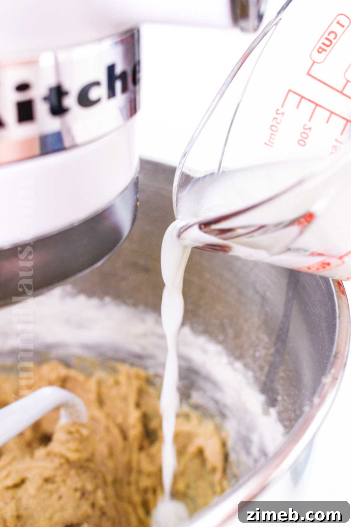 adding the milk
