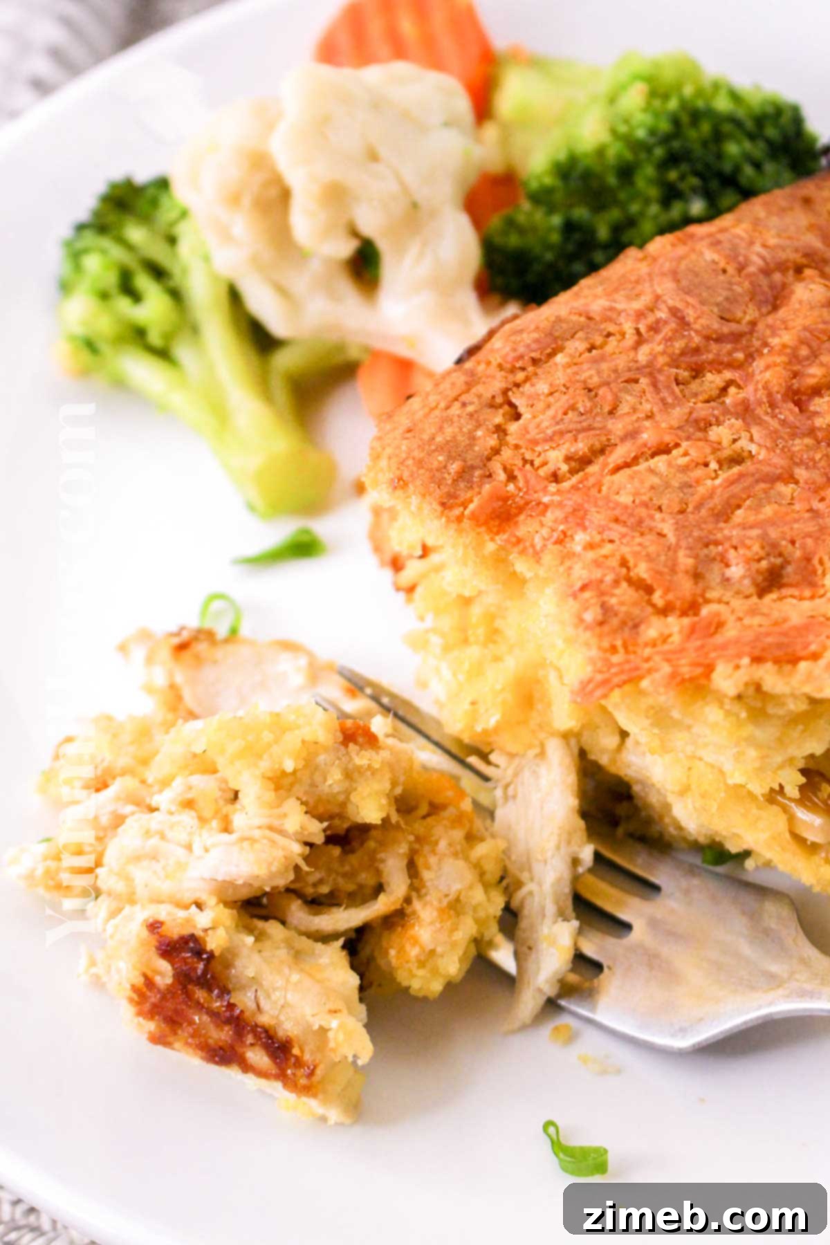 Savory Chicken Cornbread Bake 15 holiday casserole side dish