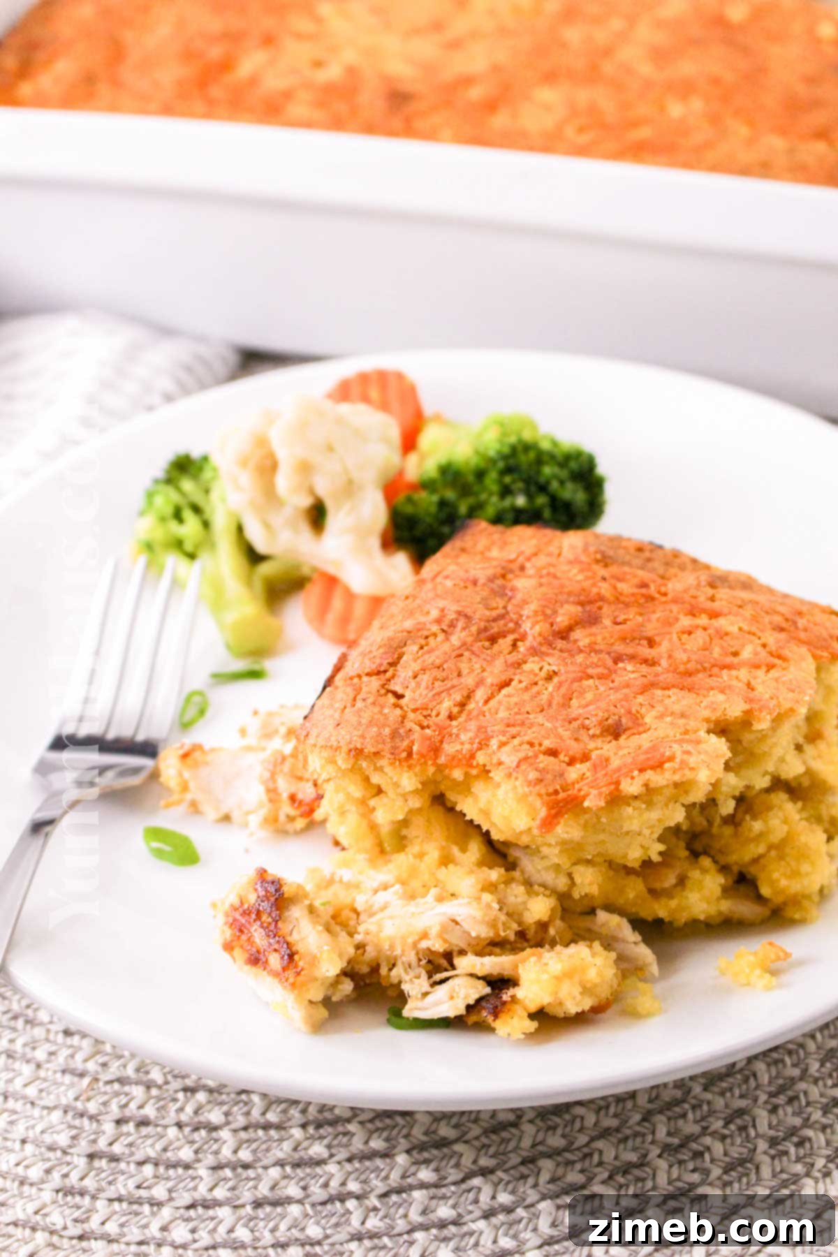 Savory Chicken Cornbread Bake 9 quick and easy casserole dinner
