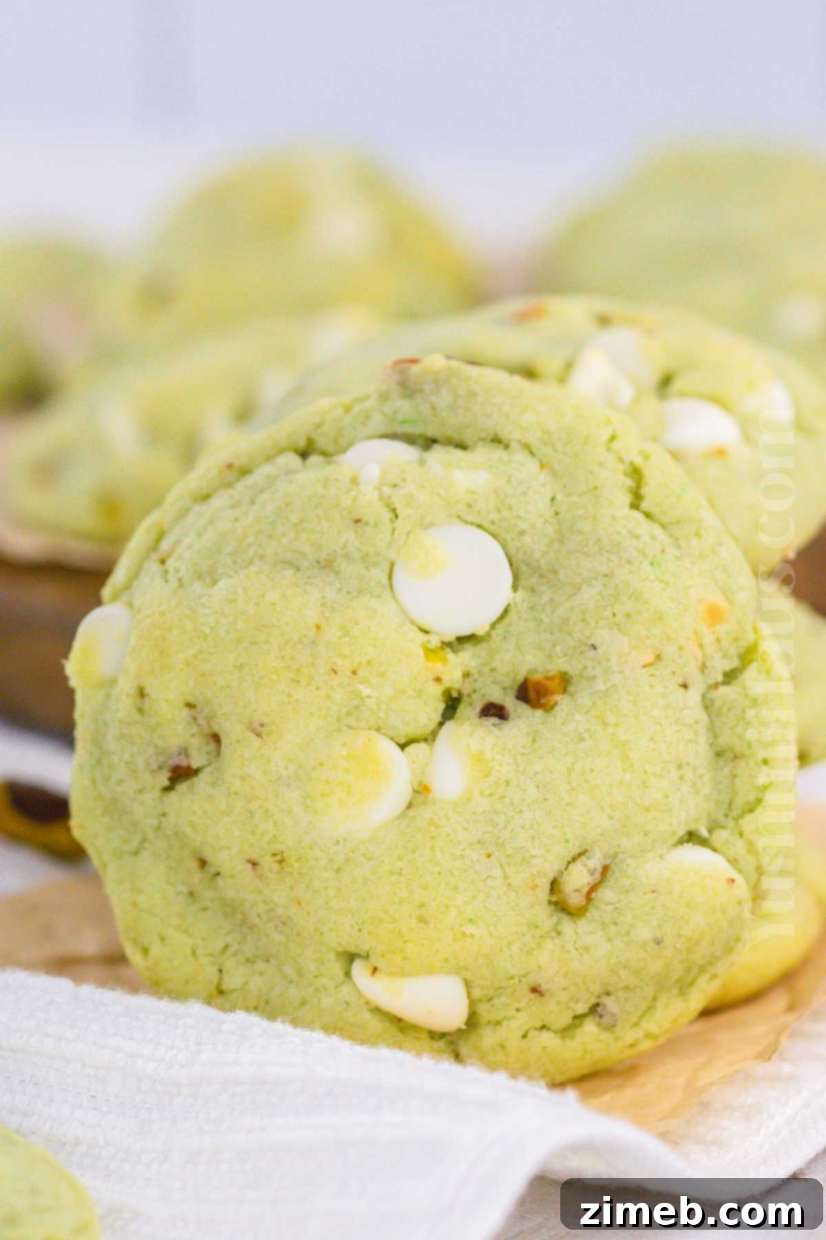 Dreamy Pistachio Pudding Cookies 9 Pistachio Cookies with white chocolate chips