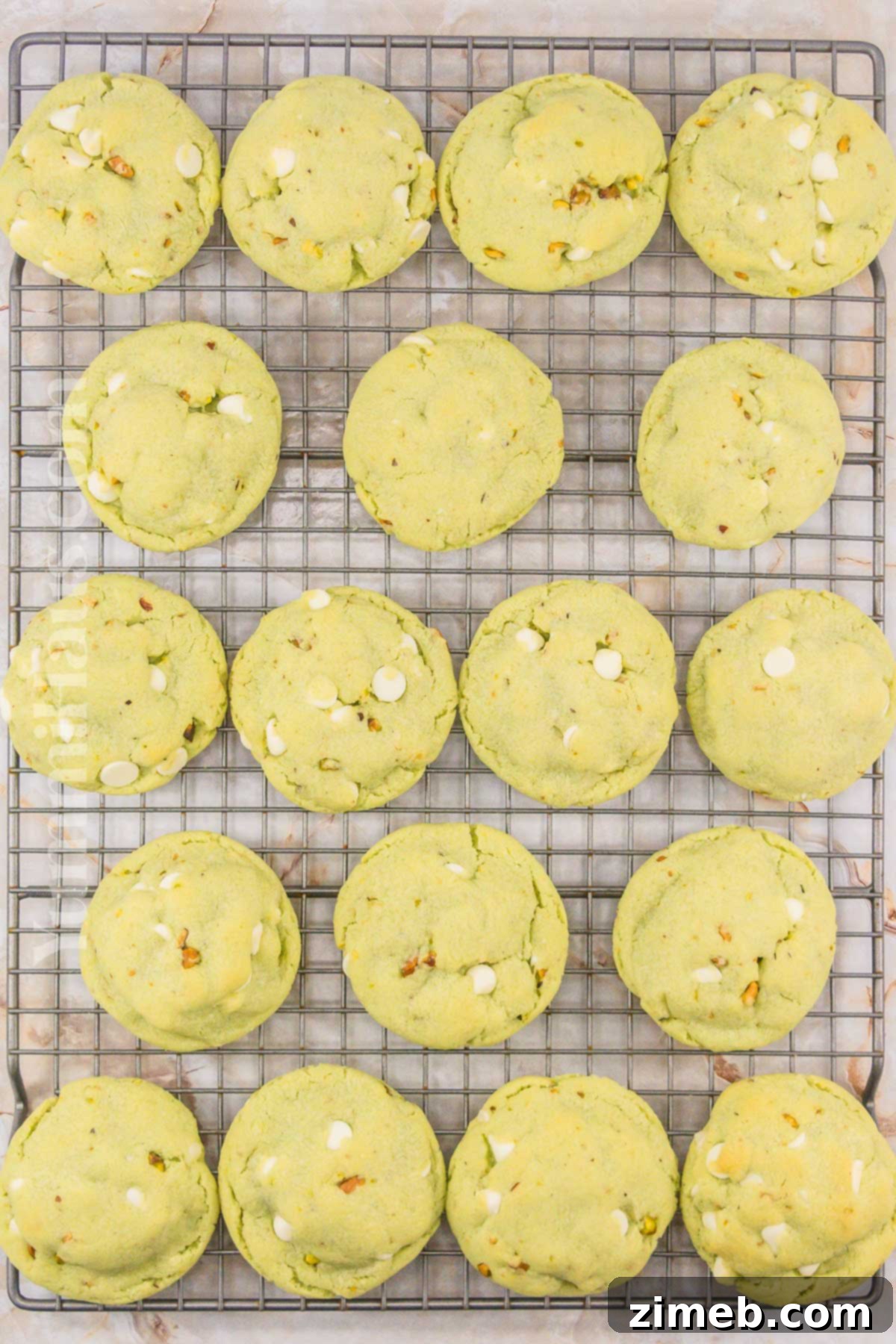 Dreamy Pistachio Pudding Cookies 7 baked cookies