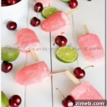Cherry Limeade Ice Cream Soda Pops recipe image