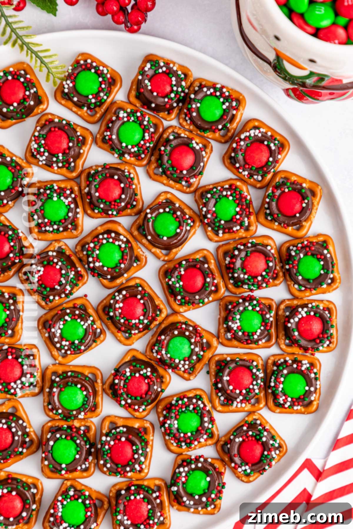 Easy Christmas Treats with Rolo Pretzels