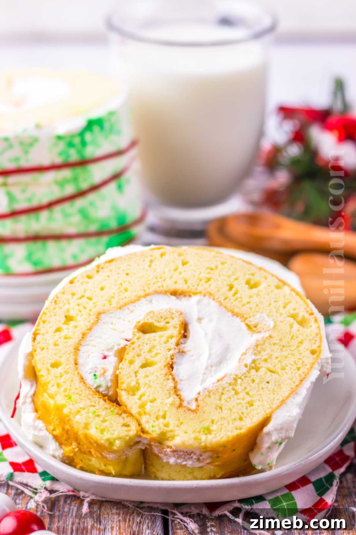 Christmas Yule Log 15 Delicious Christmas Cake Roll with creamy filling