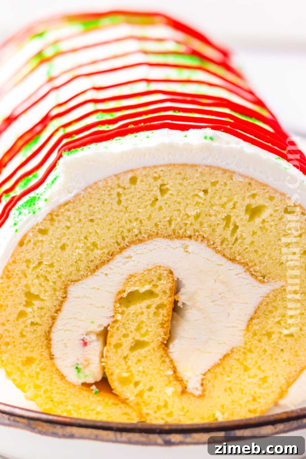 Christmas Yule Log 3 Christmas Cake Roll with creamy frosting and elegant presentation
