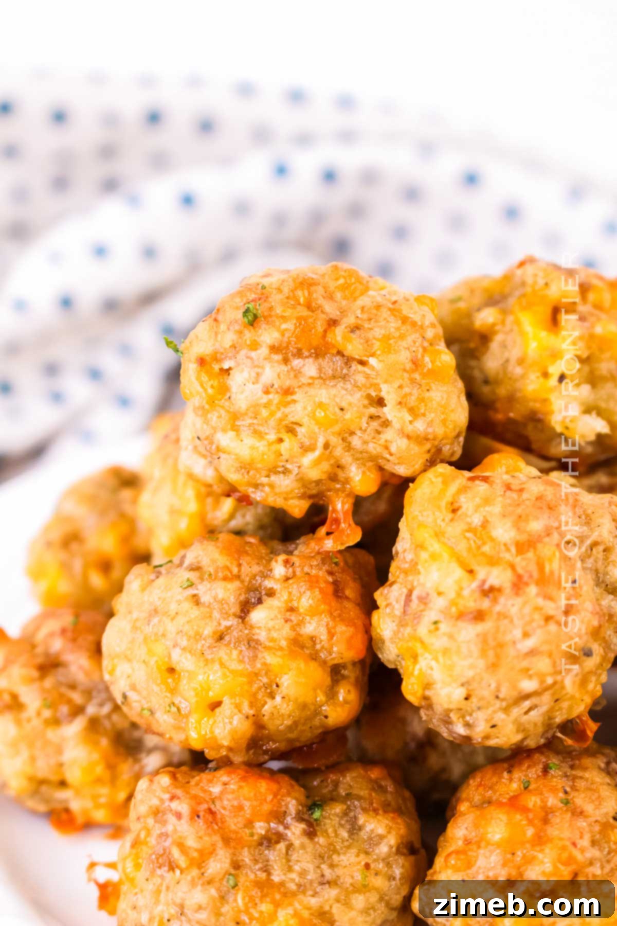 Cheesy Cheddar Bay Sausage Balls 9 Sausage appetizer ready to serve