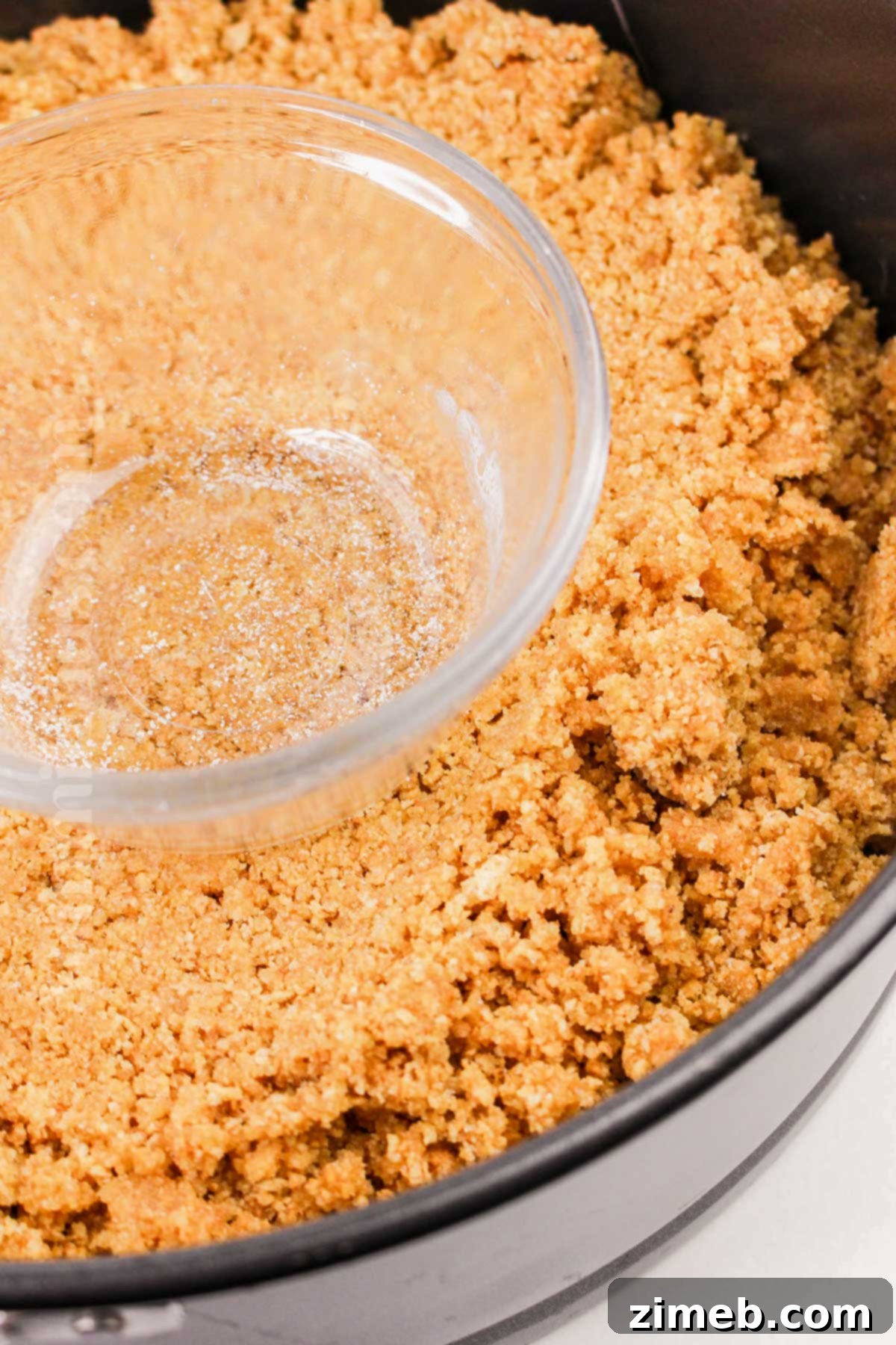 Cheesecake Factory-Inspired Pumpkin Cheesecake 5 Making Graham Cracker Crust for Pumpkin Cheesecake