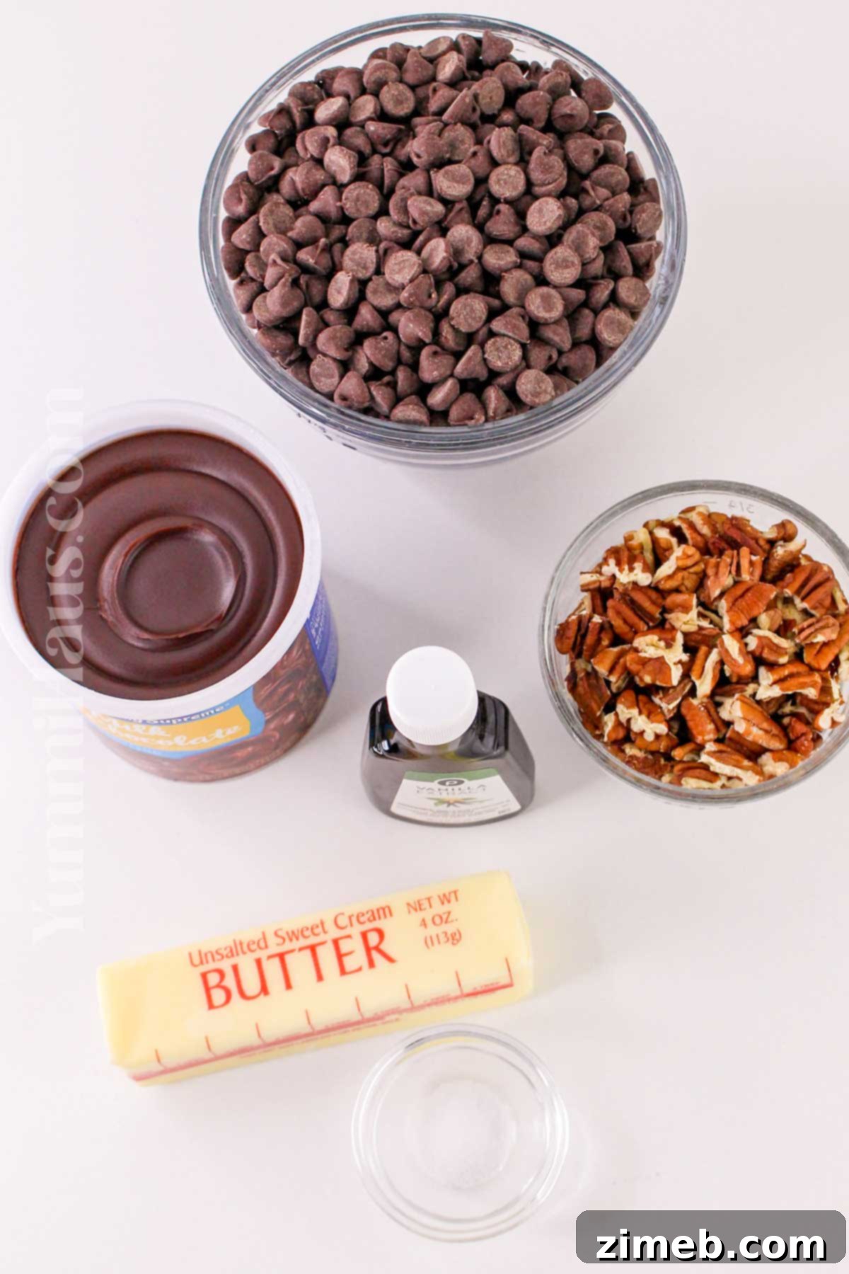 Fudge with Chocolate Frosting ingredients