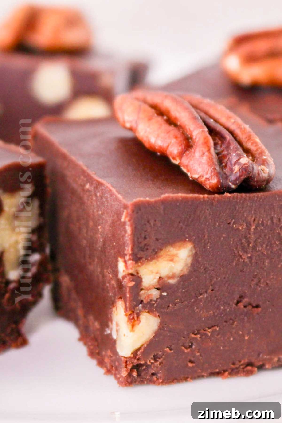 chocolate fudge with walnuts