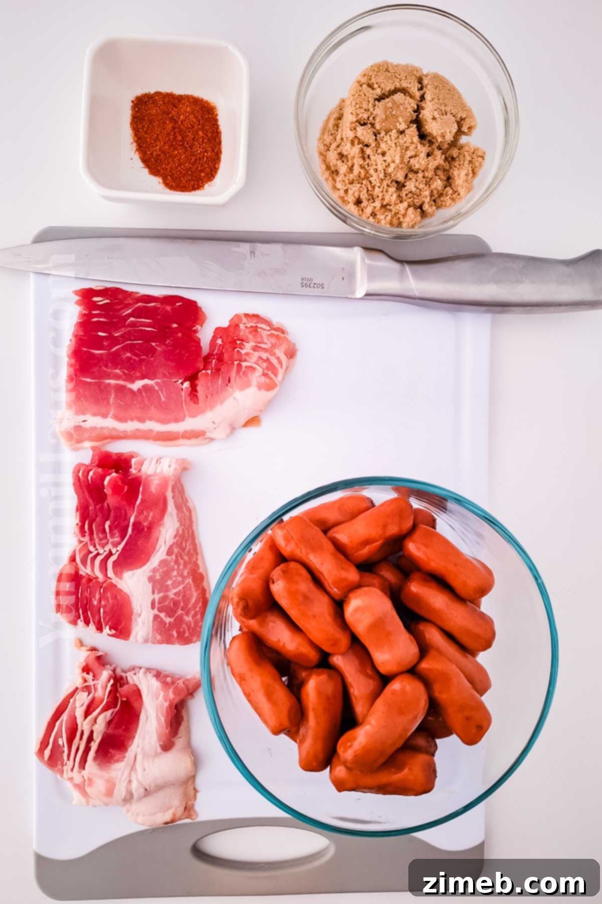 Smoky Bacon Delights 5 Sweet, smoky, and irresistible, these bacon-wrapped smokies make the perfect party appetizer! With a hint of brown sugar and crispy bacon, they're an easy crowd-pleaser for any occasion.