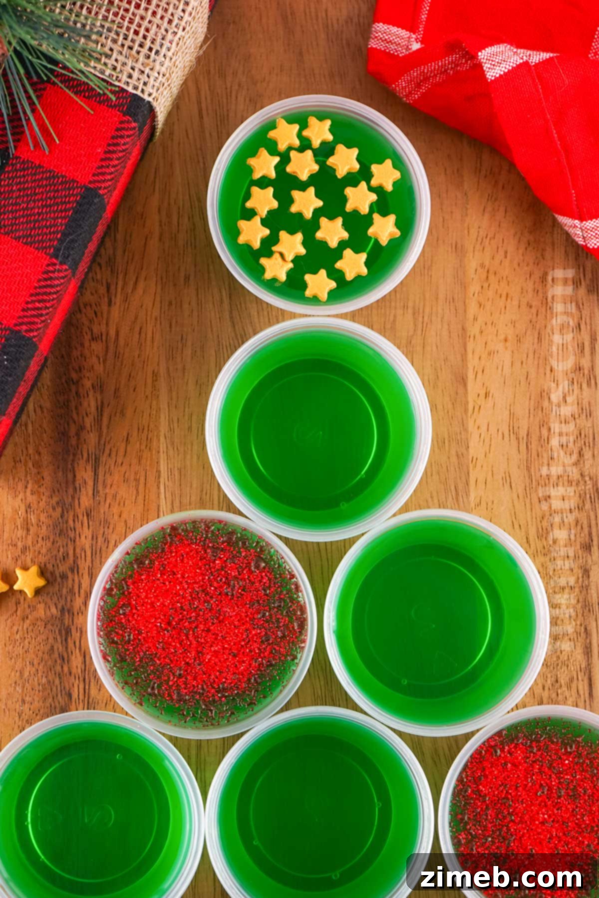Various holiday party treats and drinks.