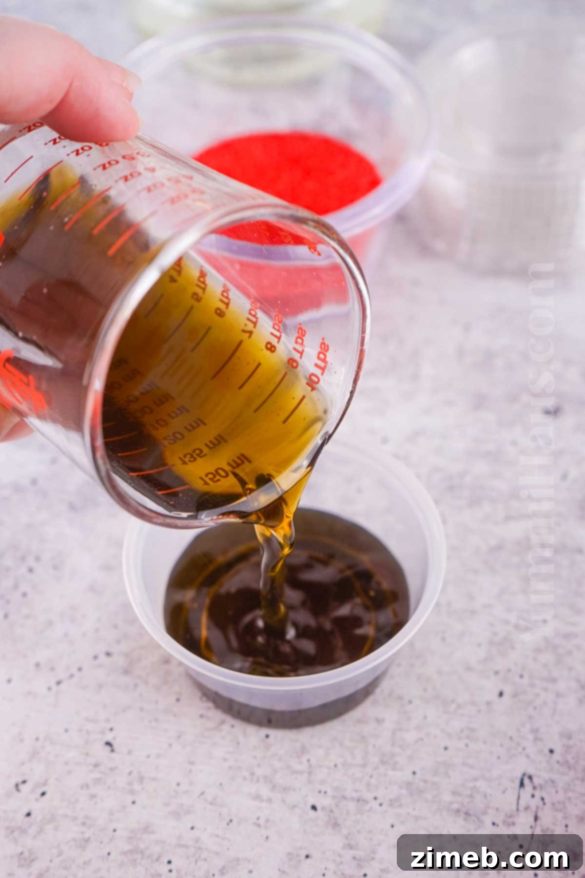 Step-by-step process of making Christmas Jello Shots.