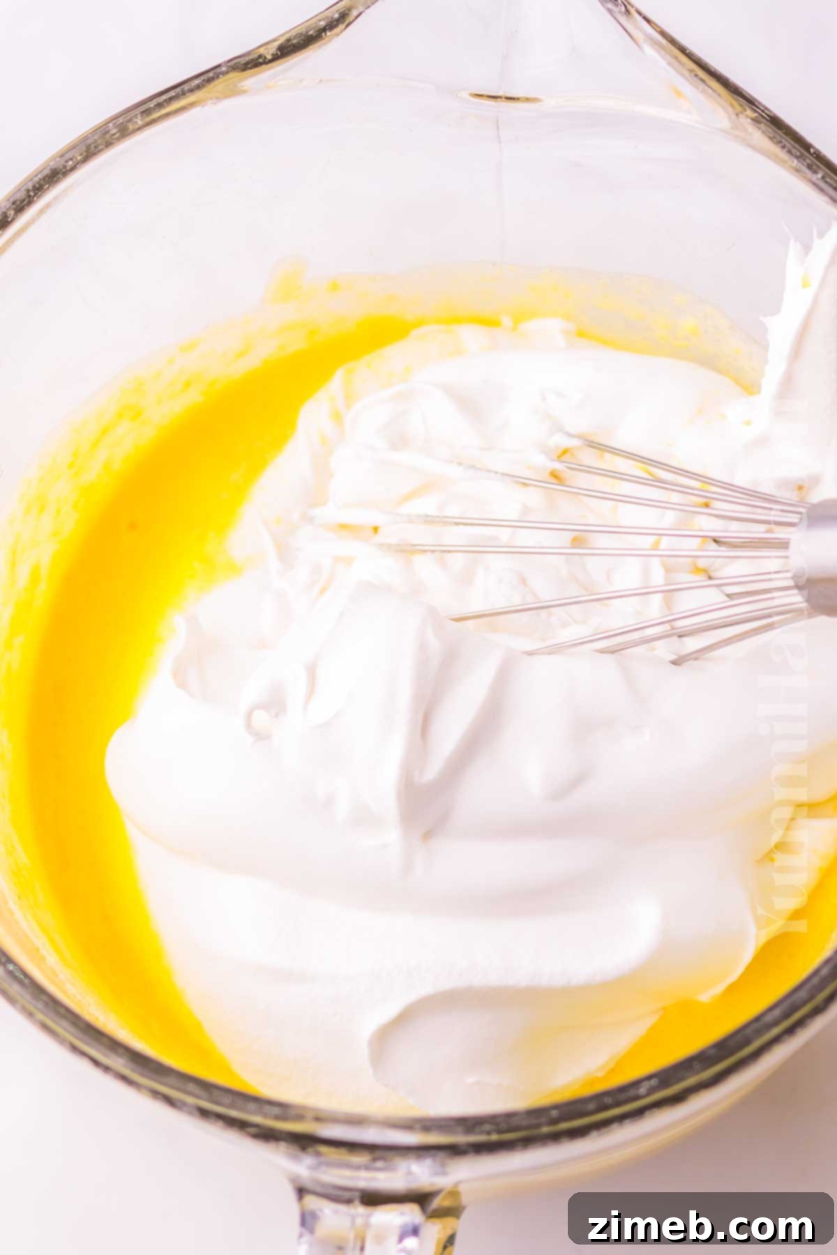 mixing the filling