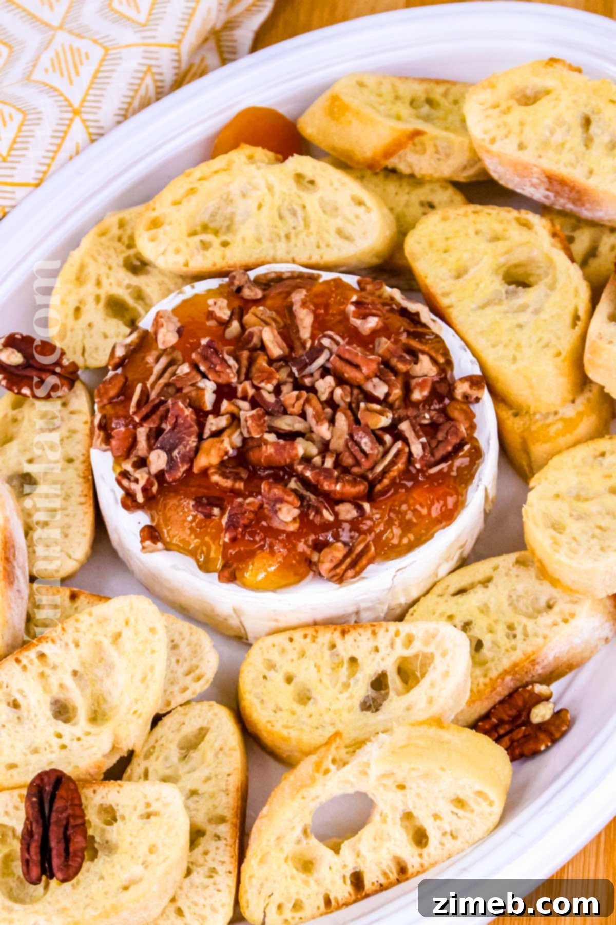 Warm Brie with Fruit Preserves 3 baked cheese appetizer with jam