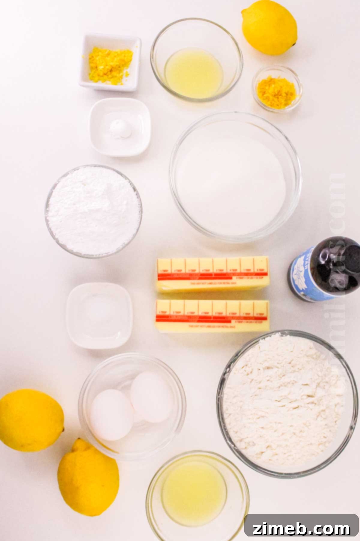 Sunshine Lemon Cookie Bars 4 Lemon Cookie Bar ingredients