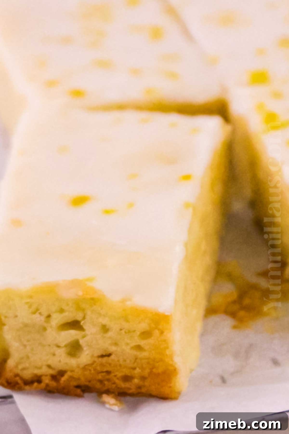 Sunshine Lemon Cookie Bars 8 sliced citrus bar recipe