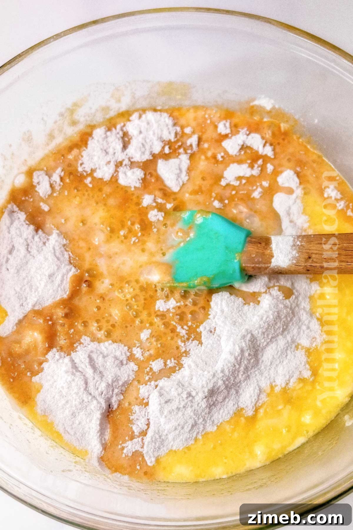 Adding butterscotch pudding mix directly to the bread batter.