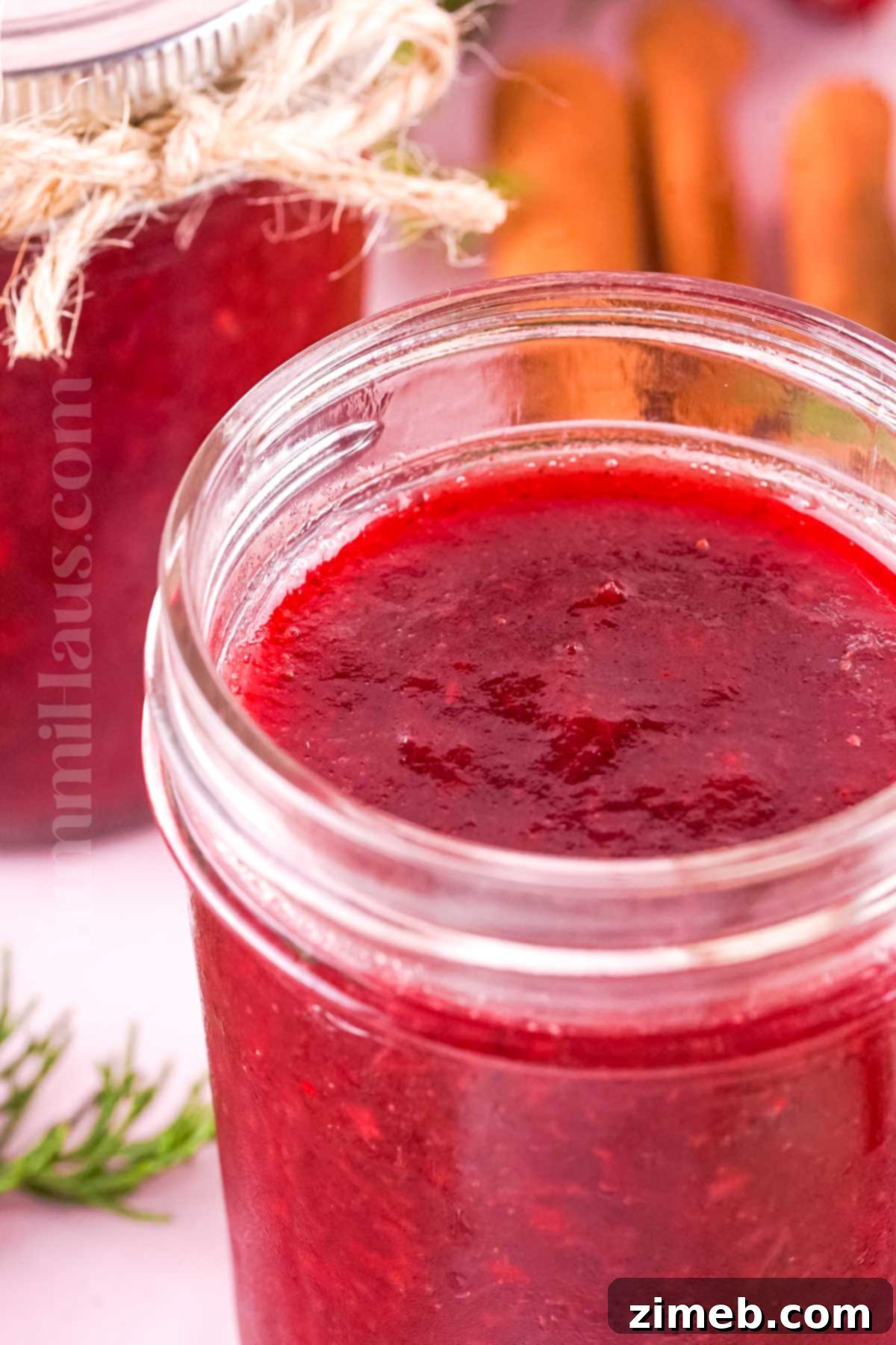 Yuletide Groove 3 Christmas Jam recipe, an easy slow cooker method for a festive cranberry and strawberry spread.