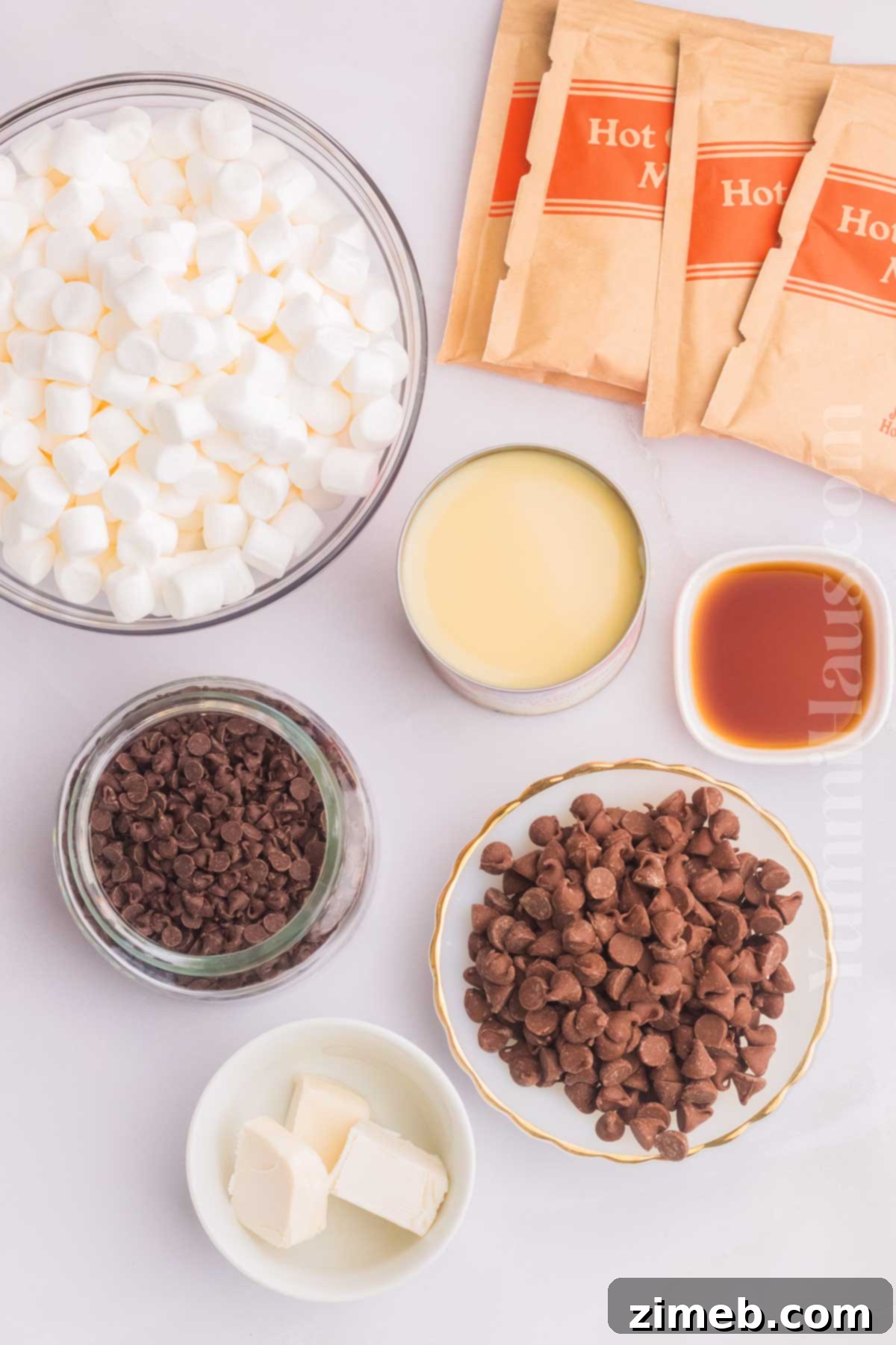 Hot Chocolate Fudge ingredients