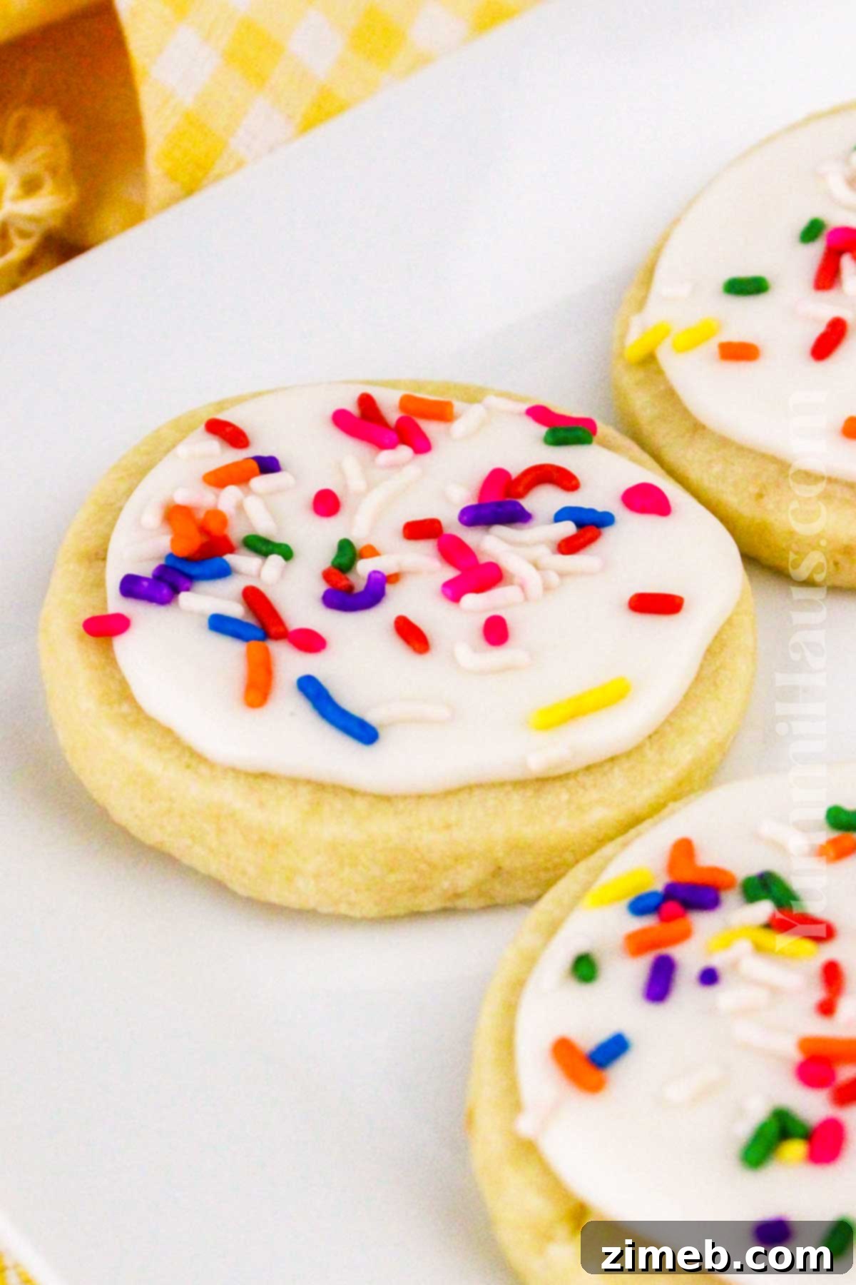 Sweetly Iced Shortbread Delights 2 Frosted Shortbread Cookies