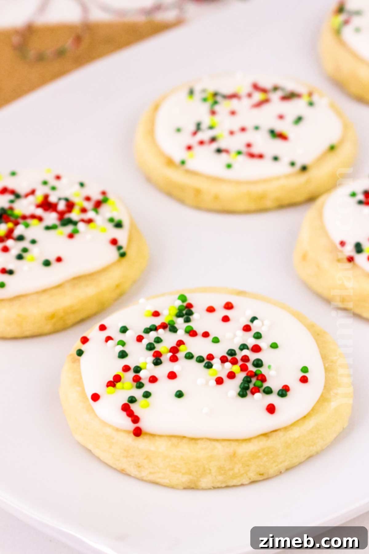 Sweetly Iced Shortbread Delights 3 holiday cookies with frosting