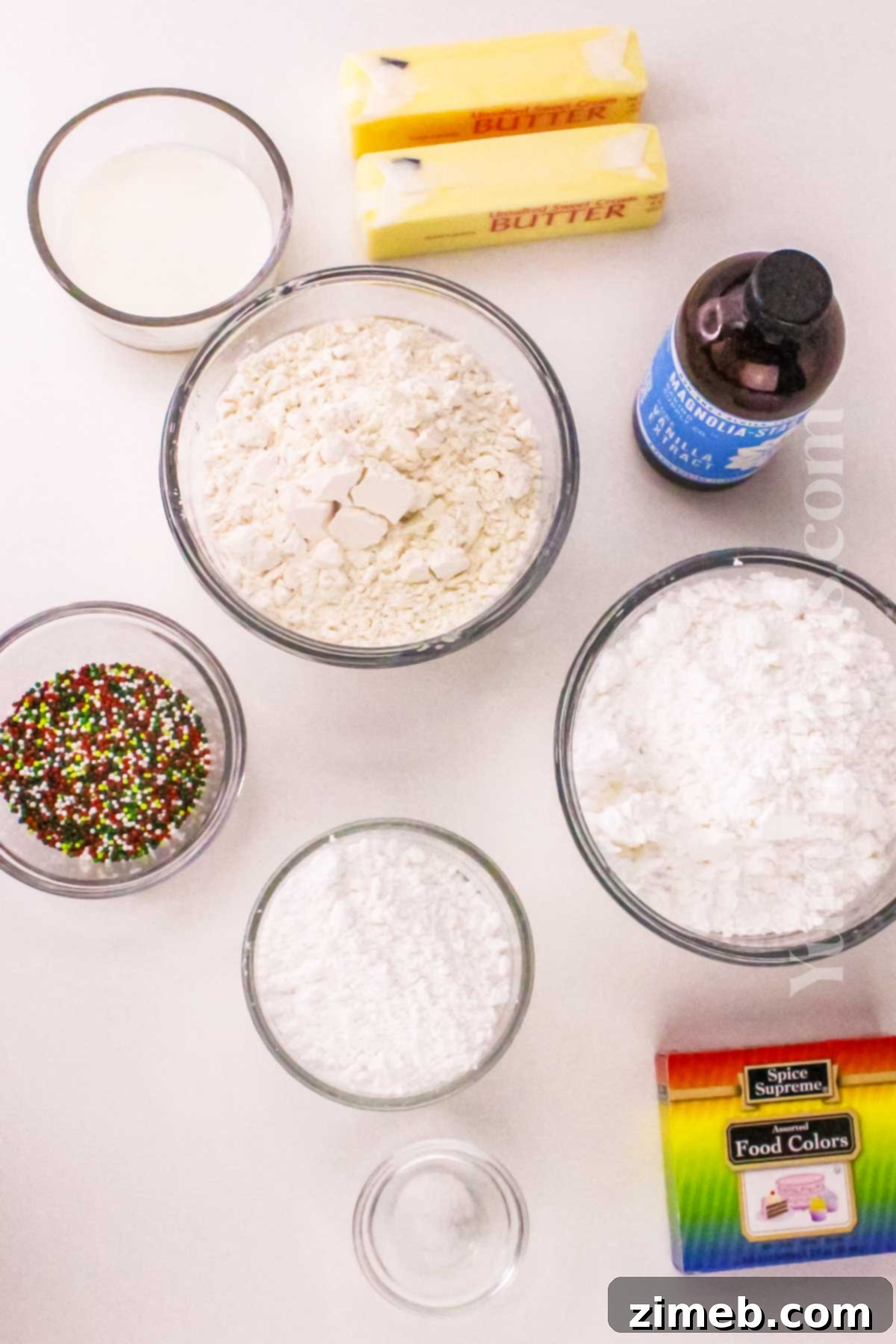 Sweetly Iced Shortbread Delights 4 Frosted Shortbread Cookie ingredients