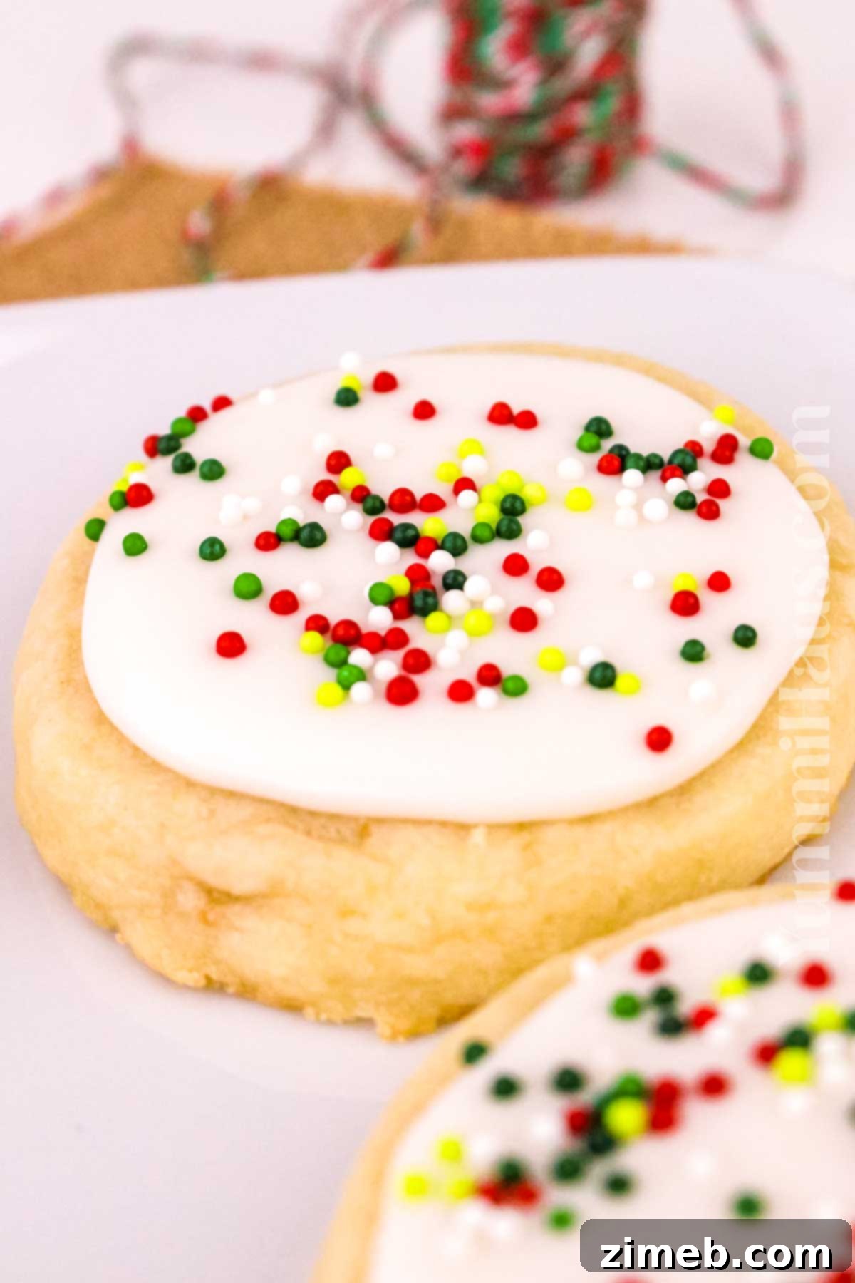 Sweetly Iced Shortbread Delights 8 holiday sprinkle cookies