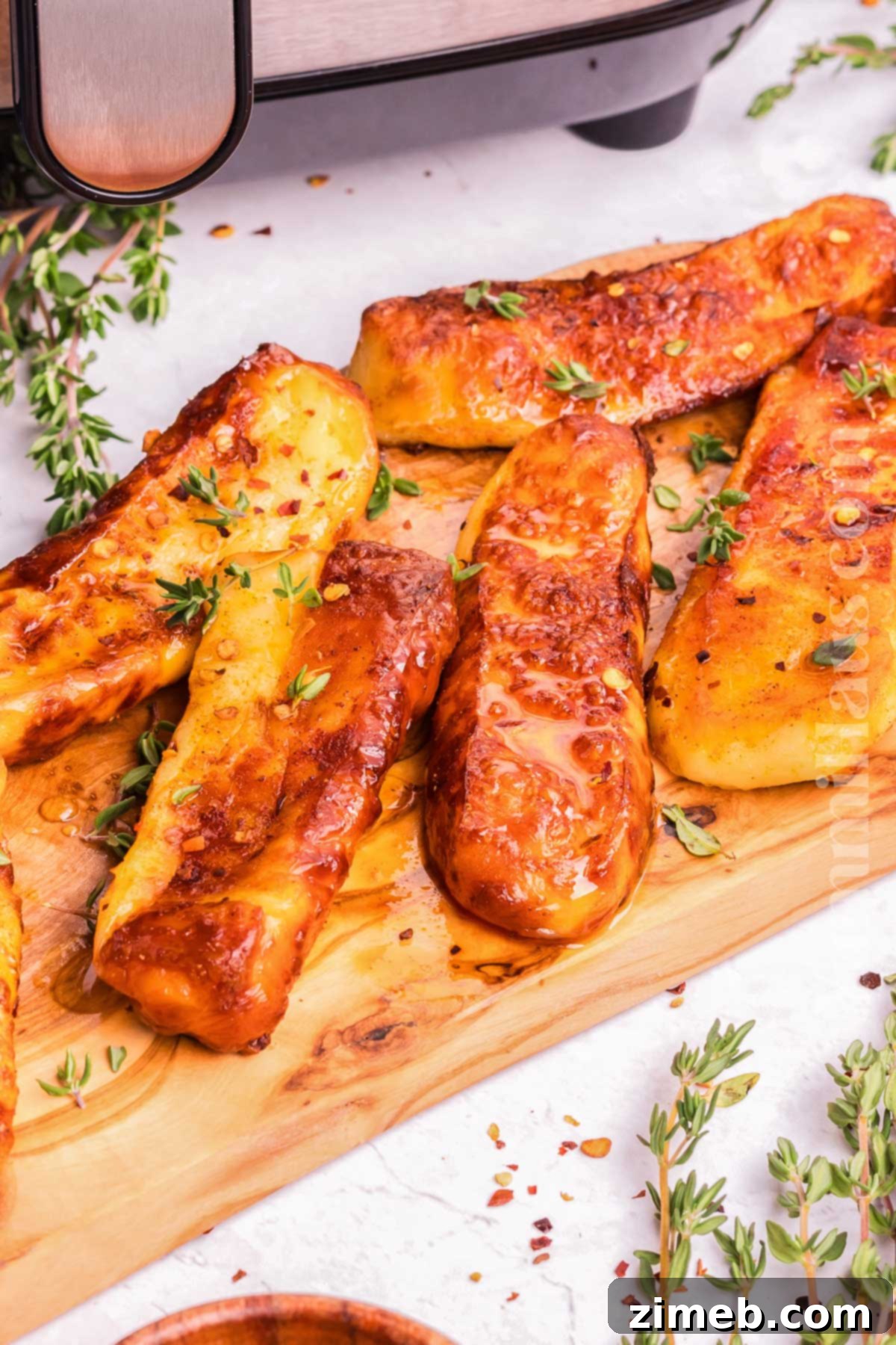 Crispy Air Fryer Halloumi 3 Halloumi cheese snack with honey and spices