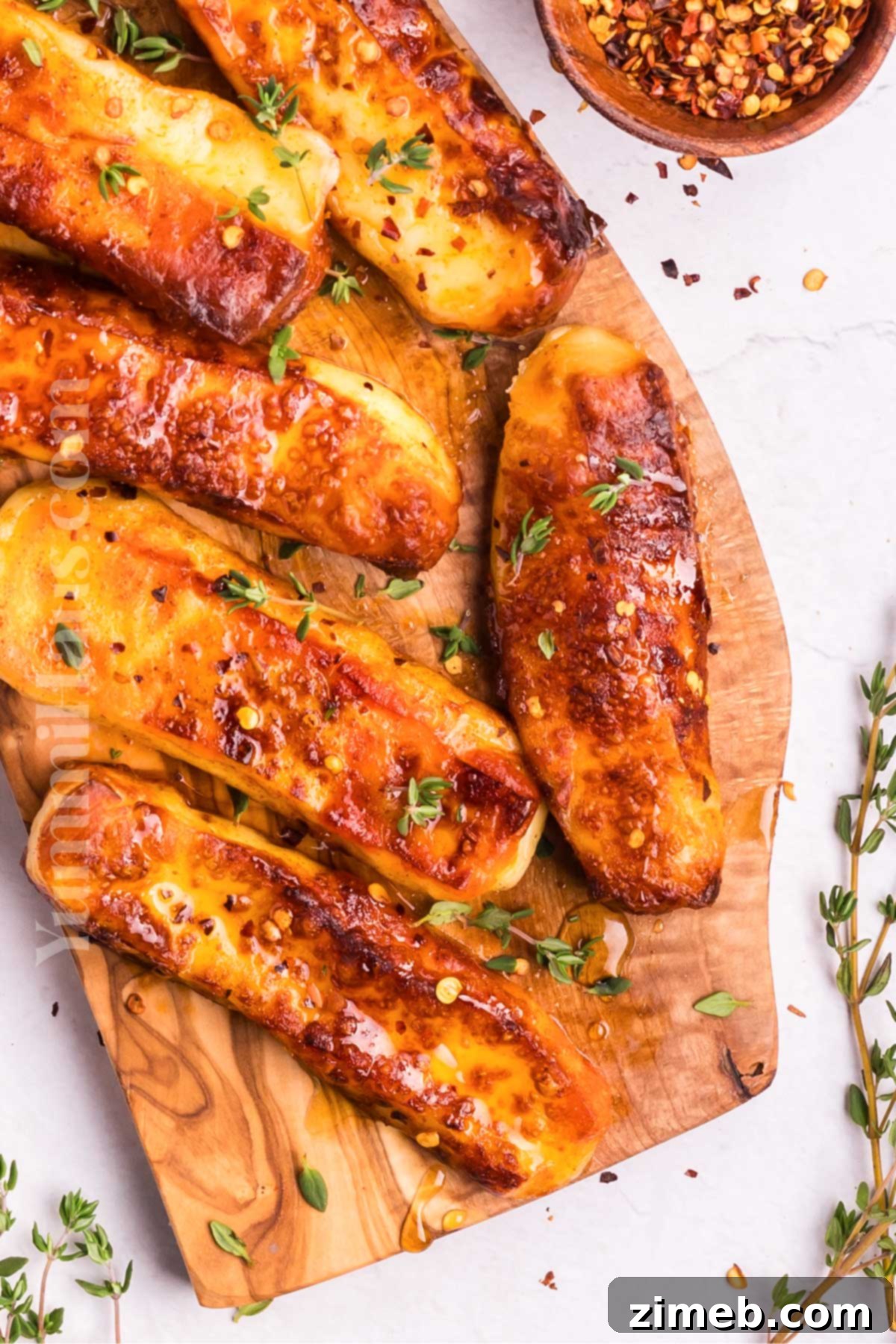 Crispy Air Fryer Halloumi 8 Halloumi with honey and herbs
