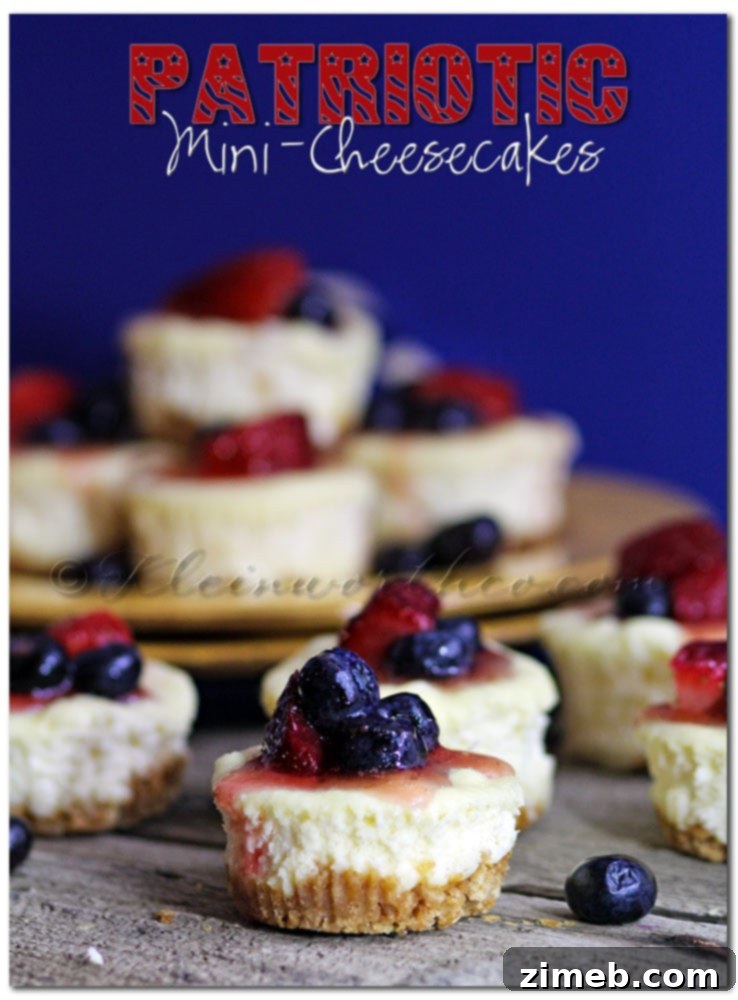 Patriotic Mini-Cheesecakes, perfect for Independence Day