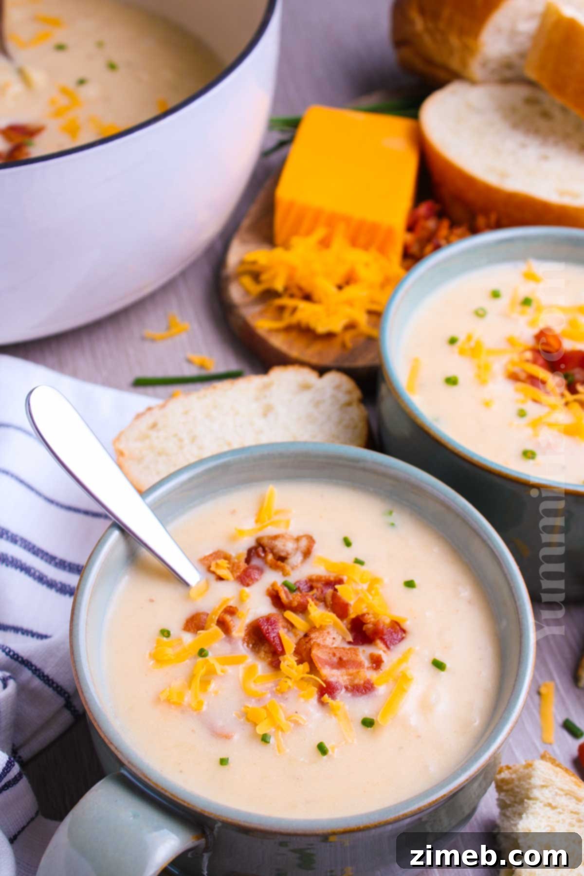 Ultimate Loaded Potato Soup 3 stovetop soup recipe