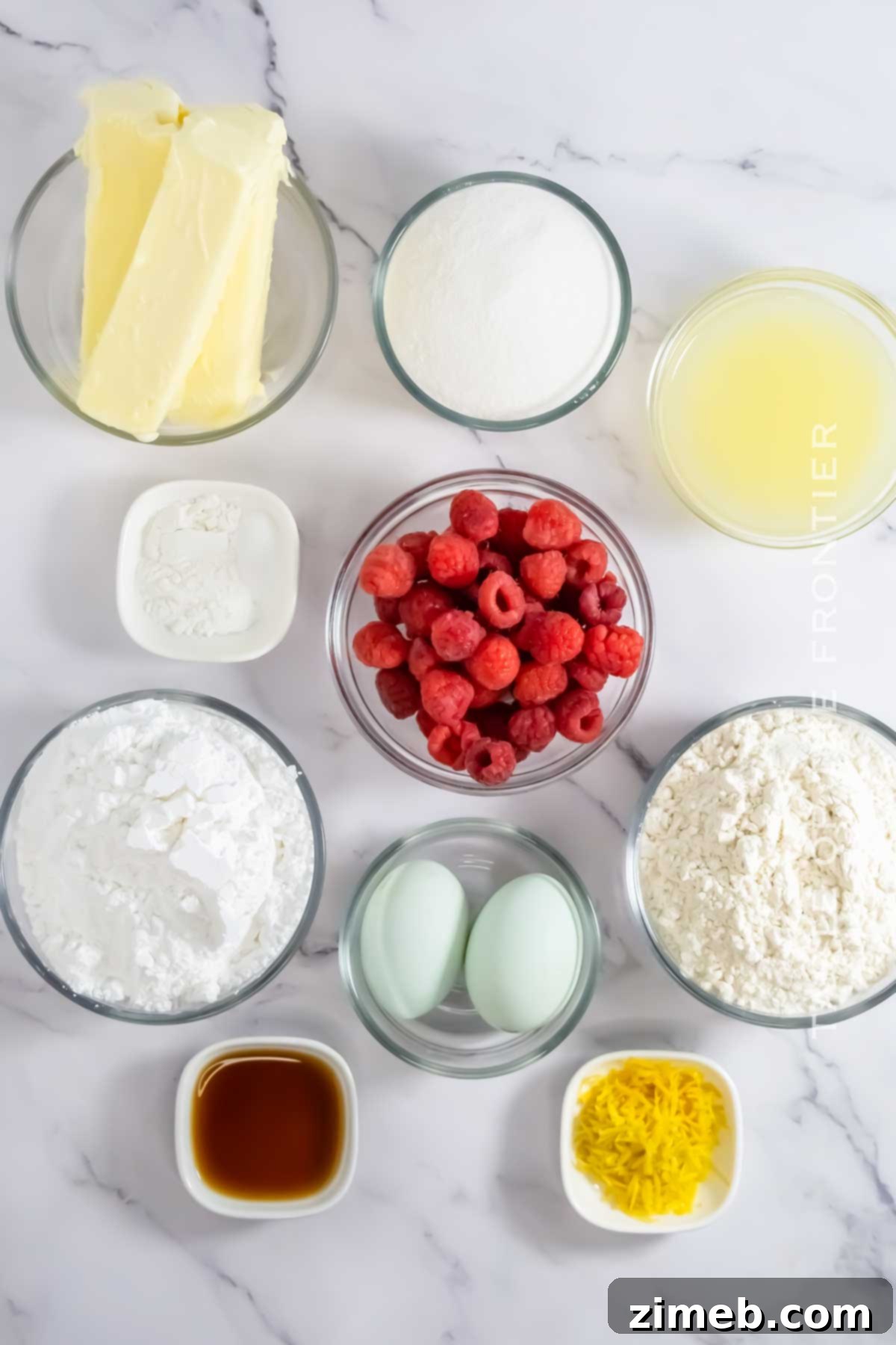 Zesty Lemon & Raspberry Delights 4 Lemon and Raspberry Cupcake ingredients
