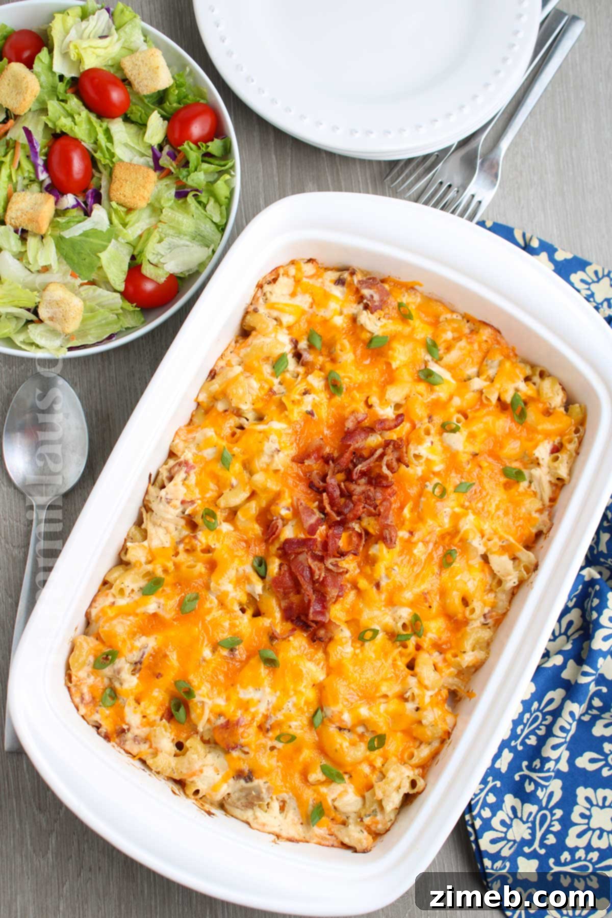 Easy Chicken Casserole with Ranch and Bacon