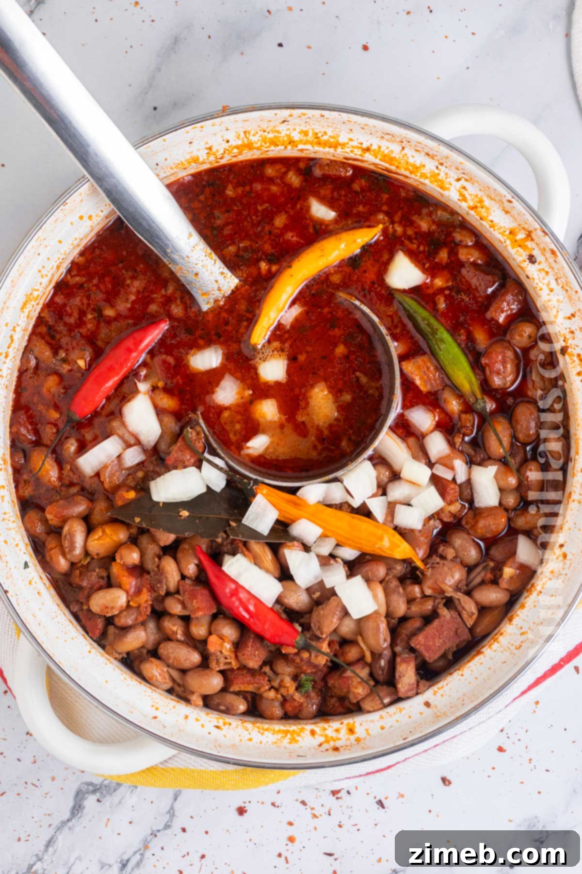 Rustic Cowboy Beans 3 Delicious Frijoles Charros recipe ready to serve