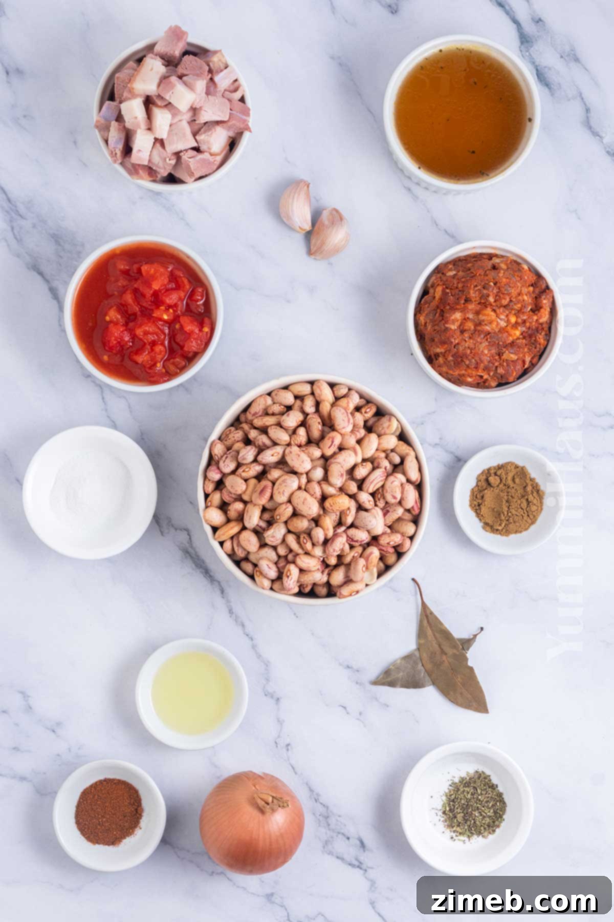 Rustic Cowboy Beans 4 Key ingredients for a flavorful Frijoles Charros
