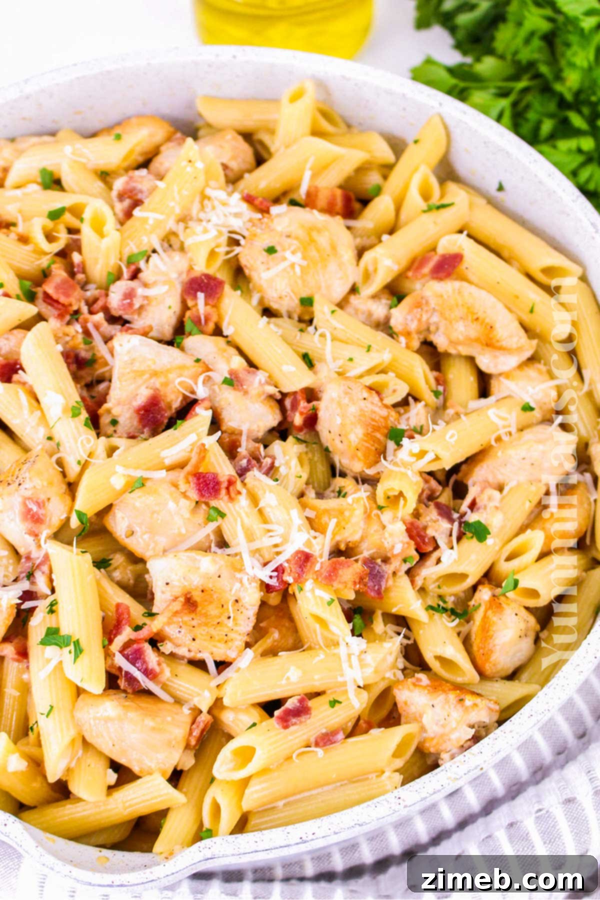 Creamy Chicken and Bacon Pasta 14 Creamy penne chicken recipe