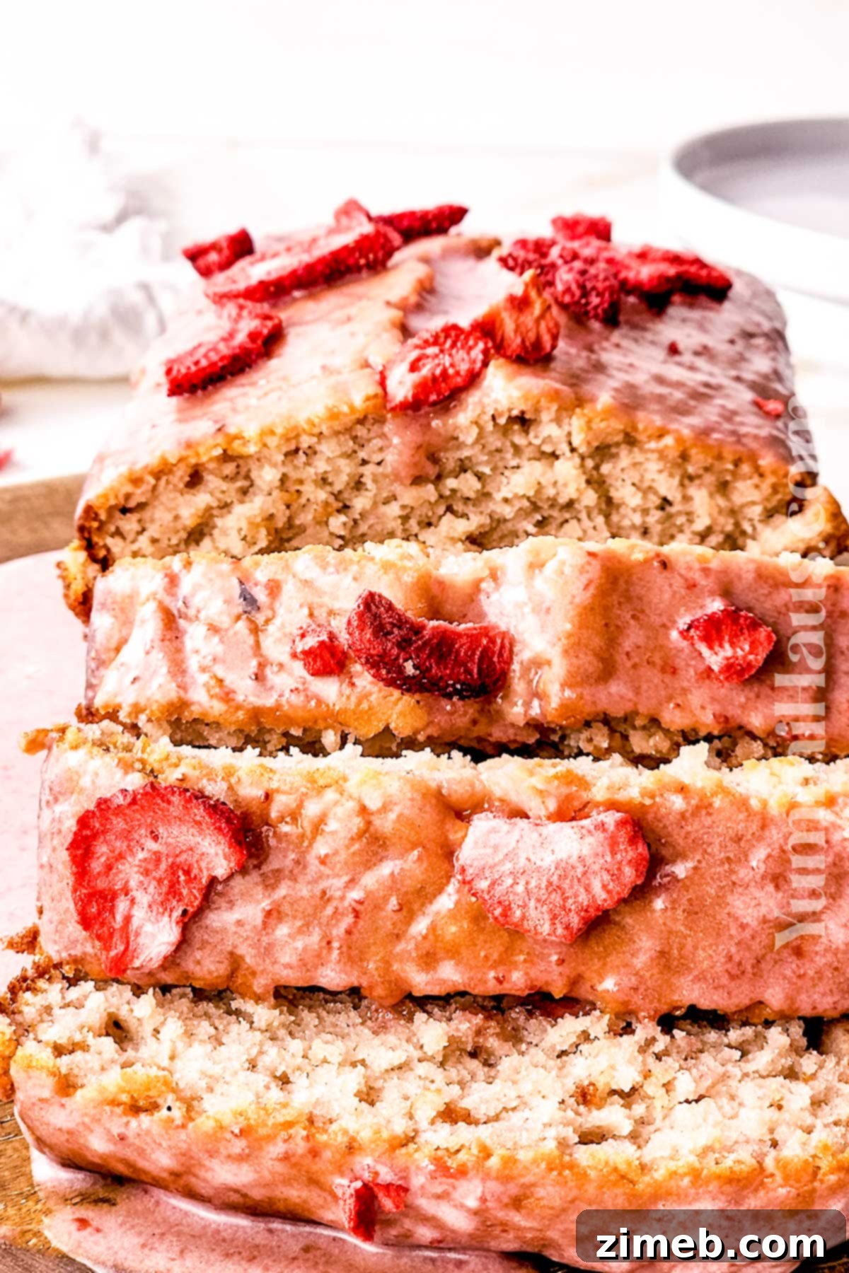 Homemade Strawberry Loaf Cake recipe, perfect for using fresh berries, promising a moist and flavorful result.